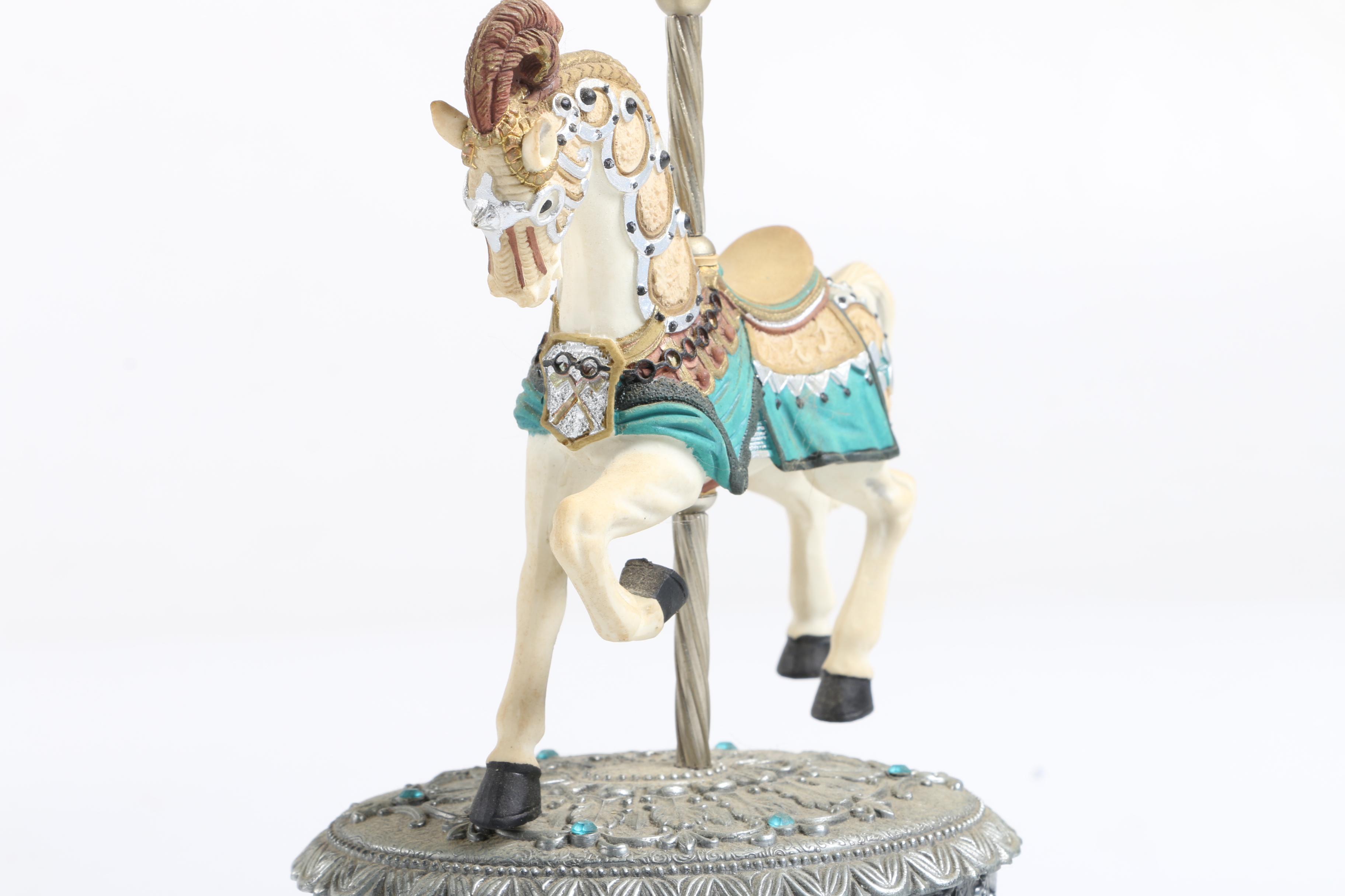 San Francisco Music Box Company Musical Carousel Horses