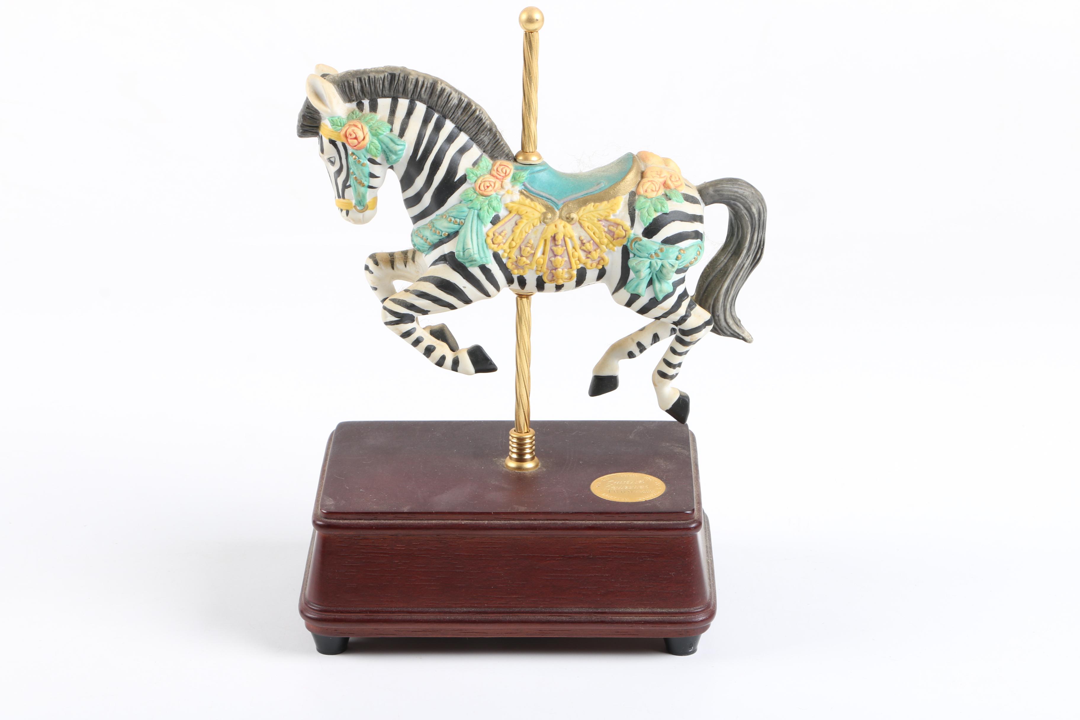San Francisco Music Box Company Musical Carousel Horses