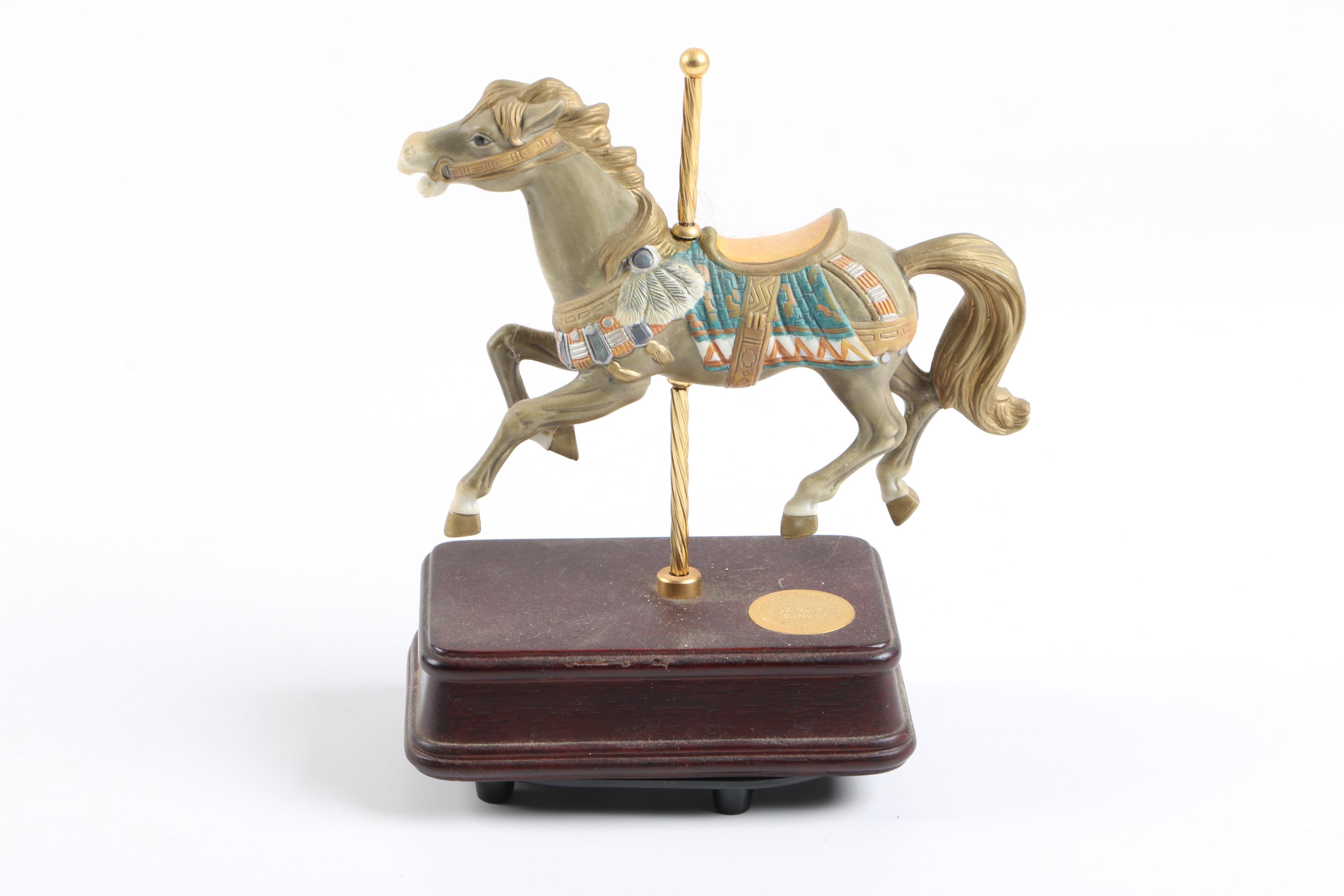 San Francisco Music Box Company Musical Carousel Horses