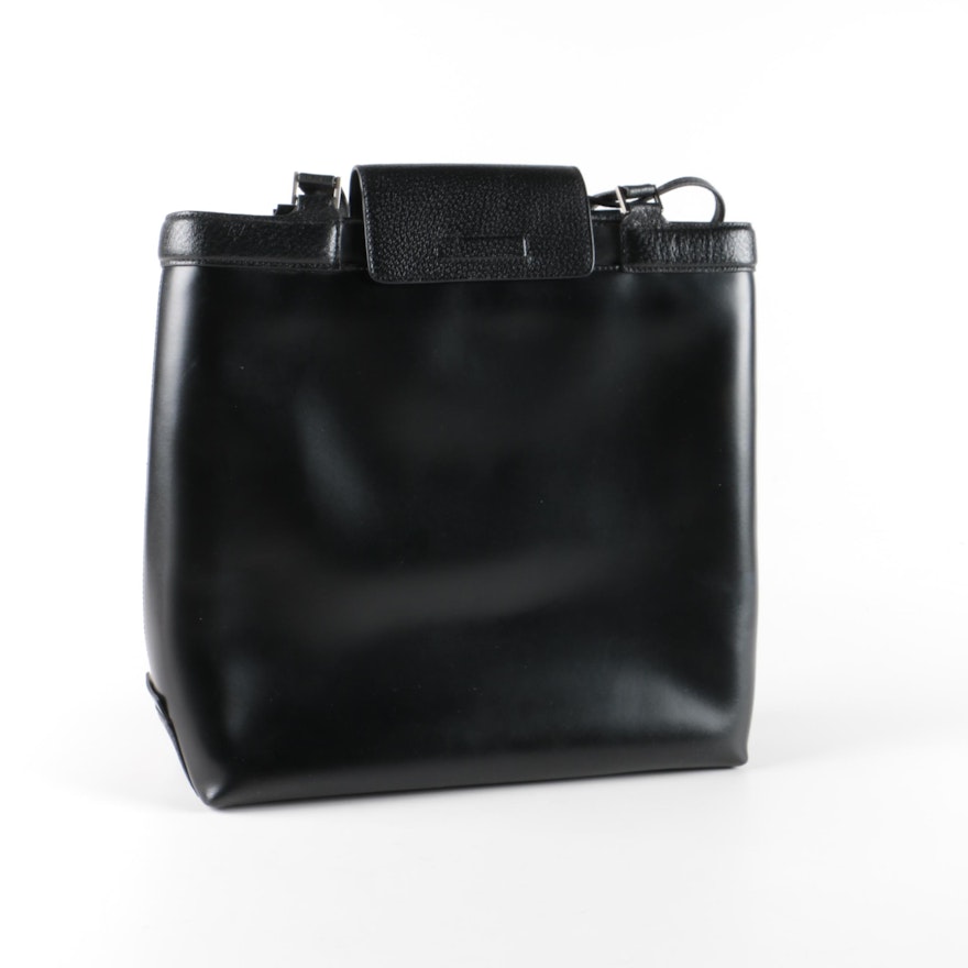 Hartmann Black Leather Tote Bag