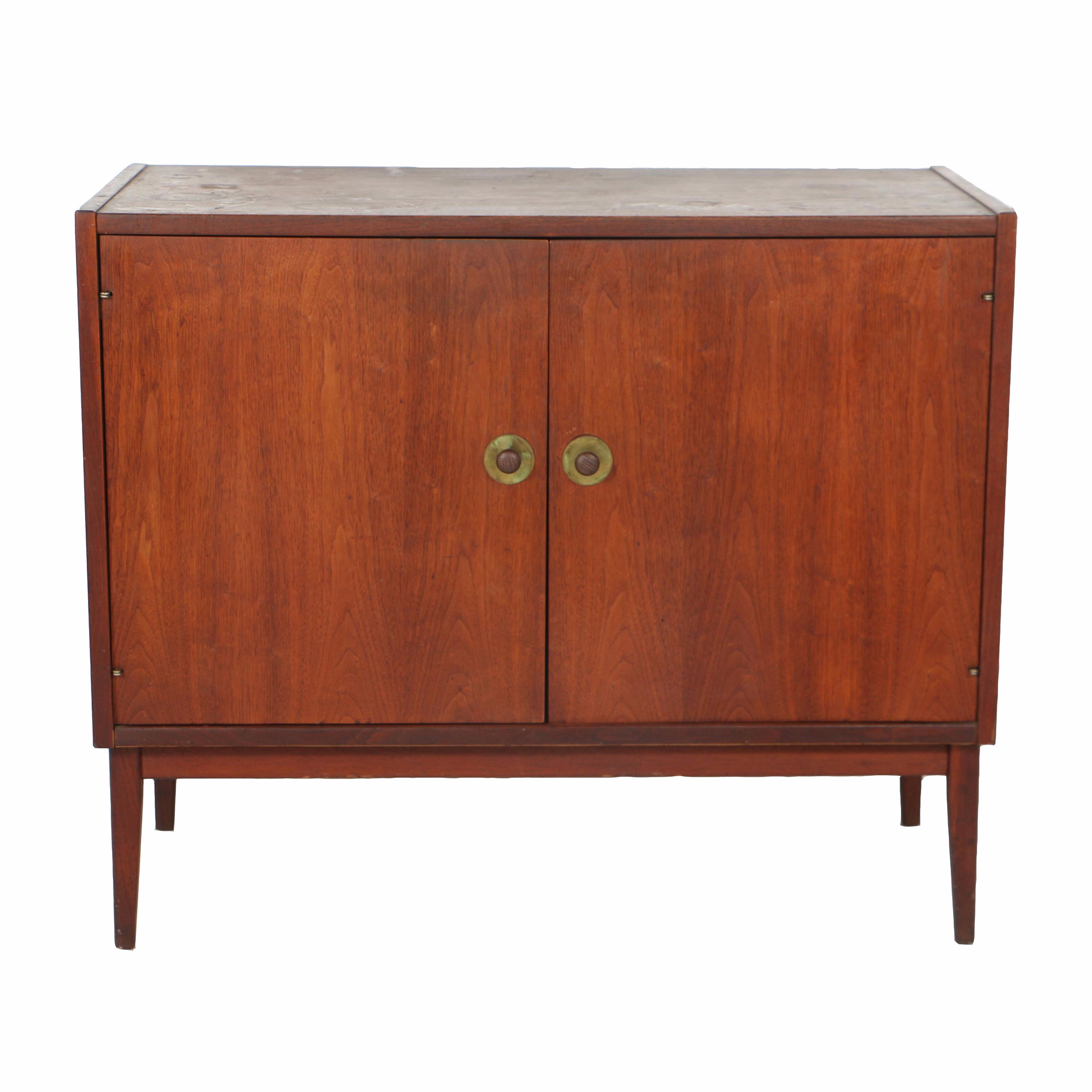 Mid Century Modern Walnut Console Cabinet
