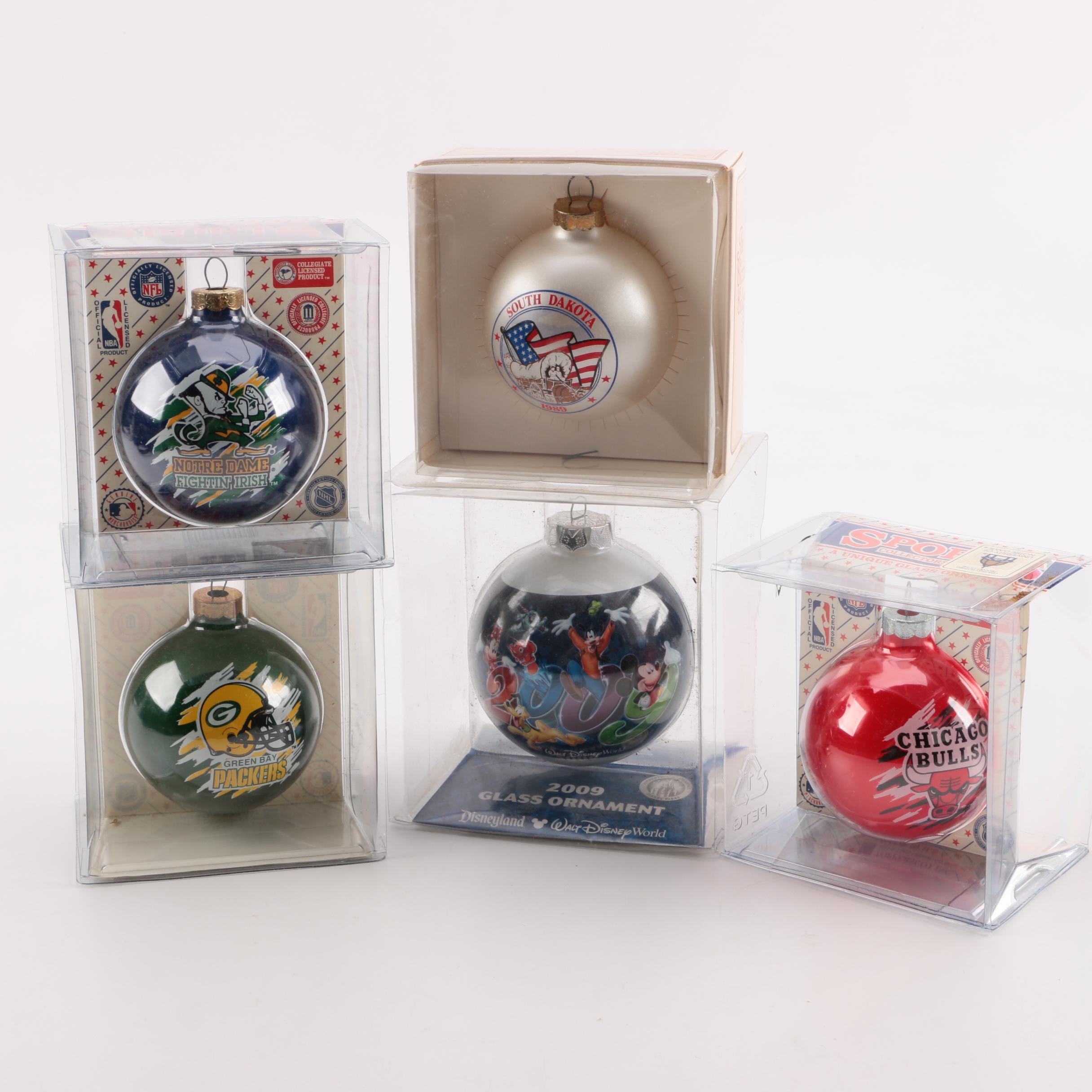 Disney and Sports Themed Holiday Ornaments