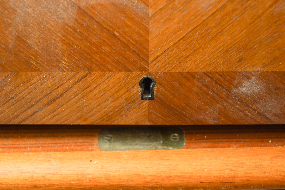 Danish Modern Teak Roll Top Desk by Egon Ostergaard