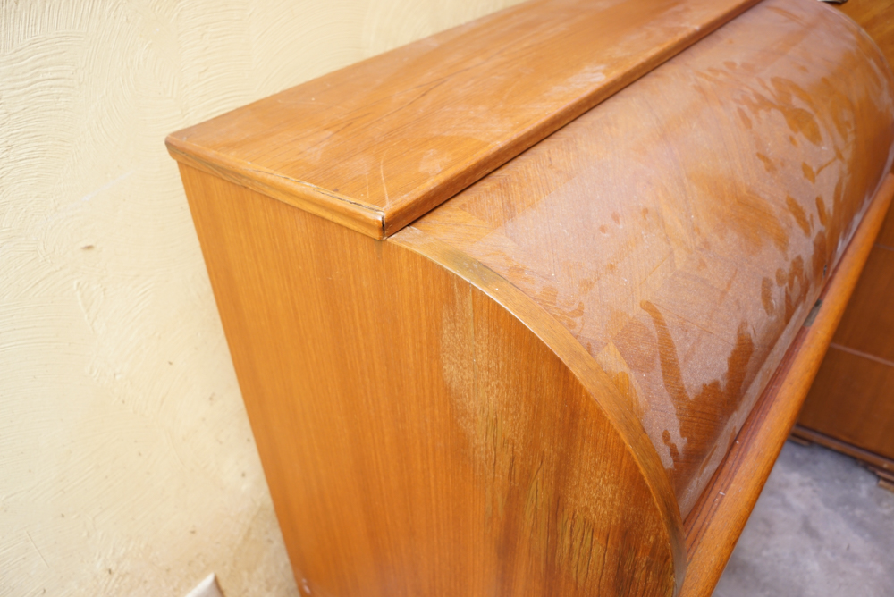 Danish Modern Teak Roll Top Desk by Egon Ostergaard