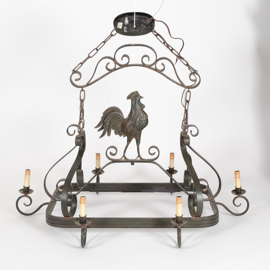 French Country Style Rooster Chandelier