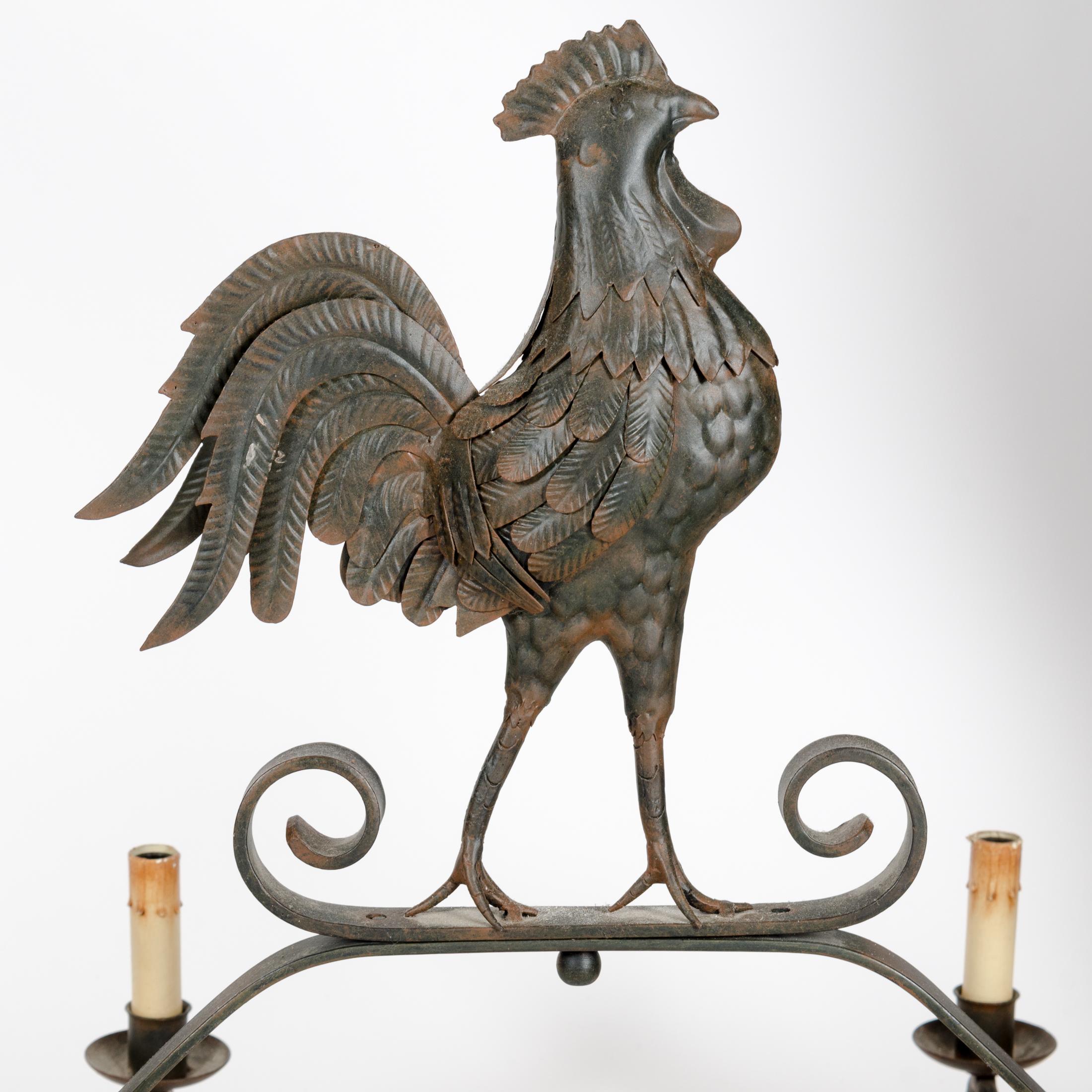 French Country Style Rooster Chandelier