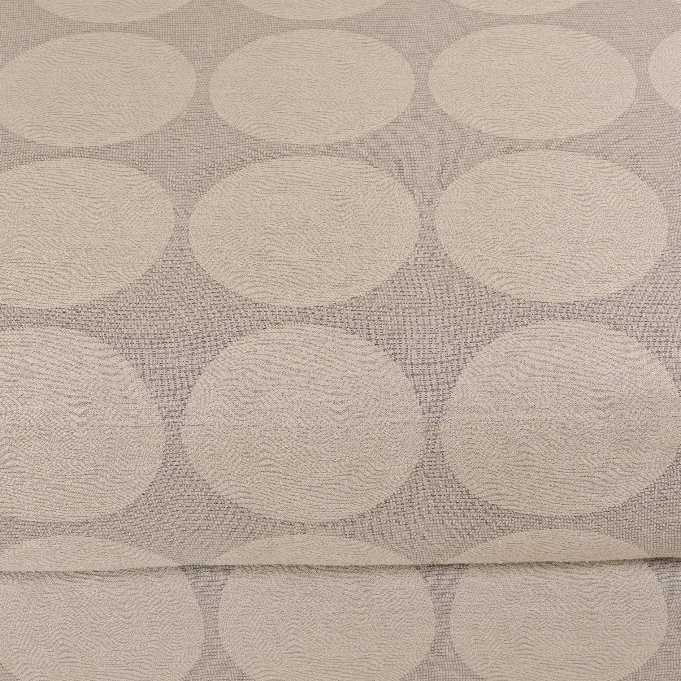 Ecru And Beige Ottoman by Larry Laslo