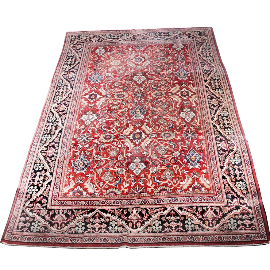 Hand-Knotted Romanian Tabriz Style Room Size Rug