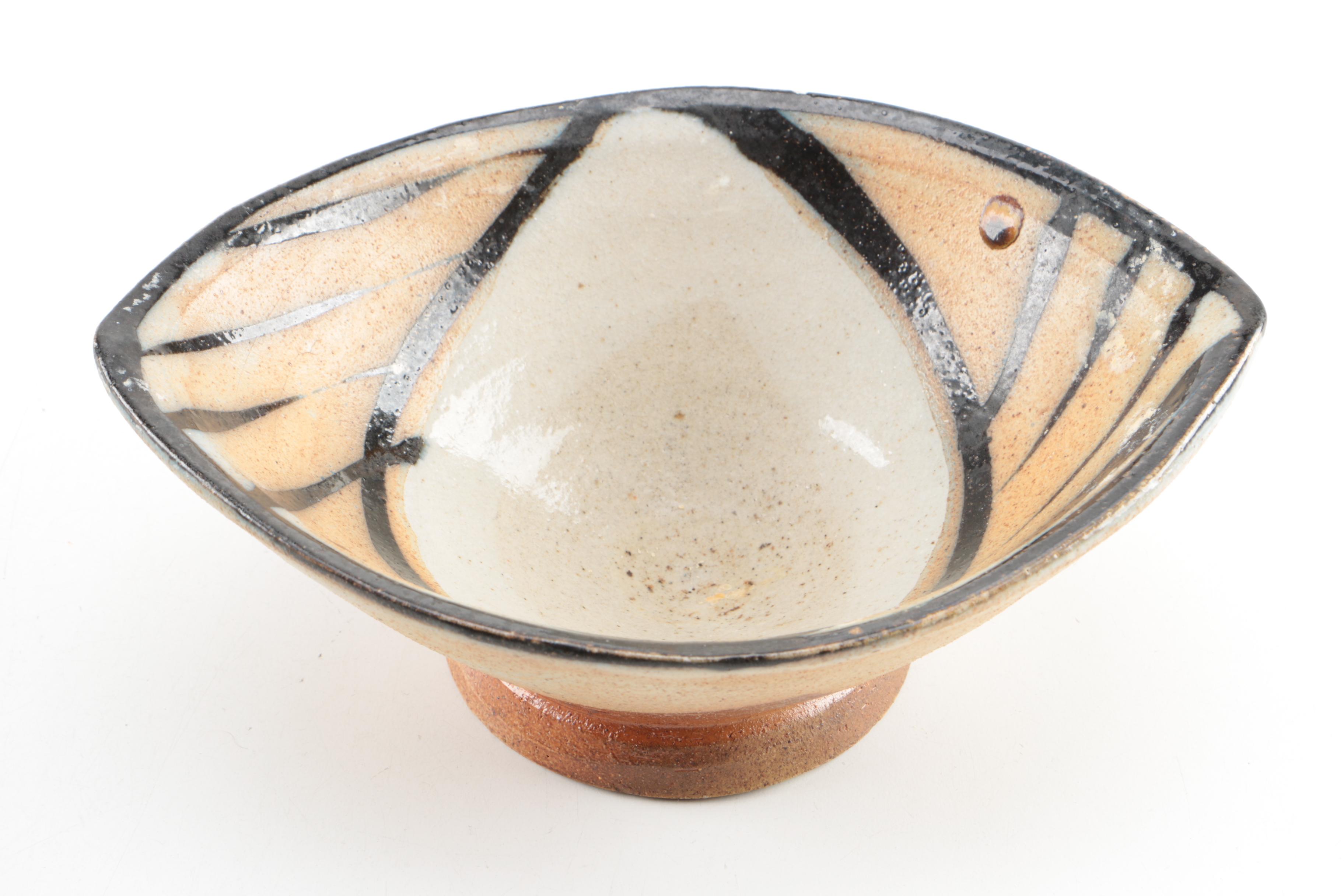 Michael Simon Thrown Salt Glazed Stoneware Bowl