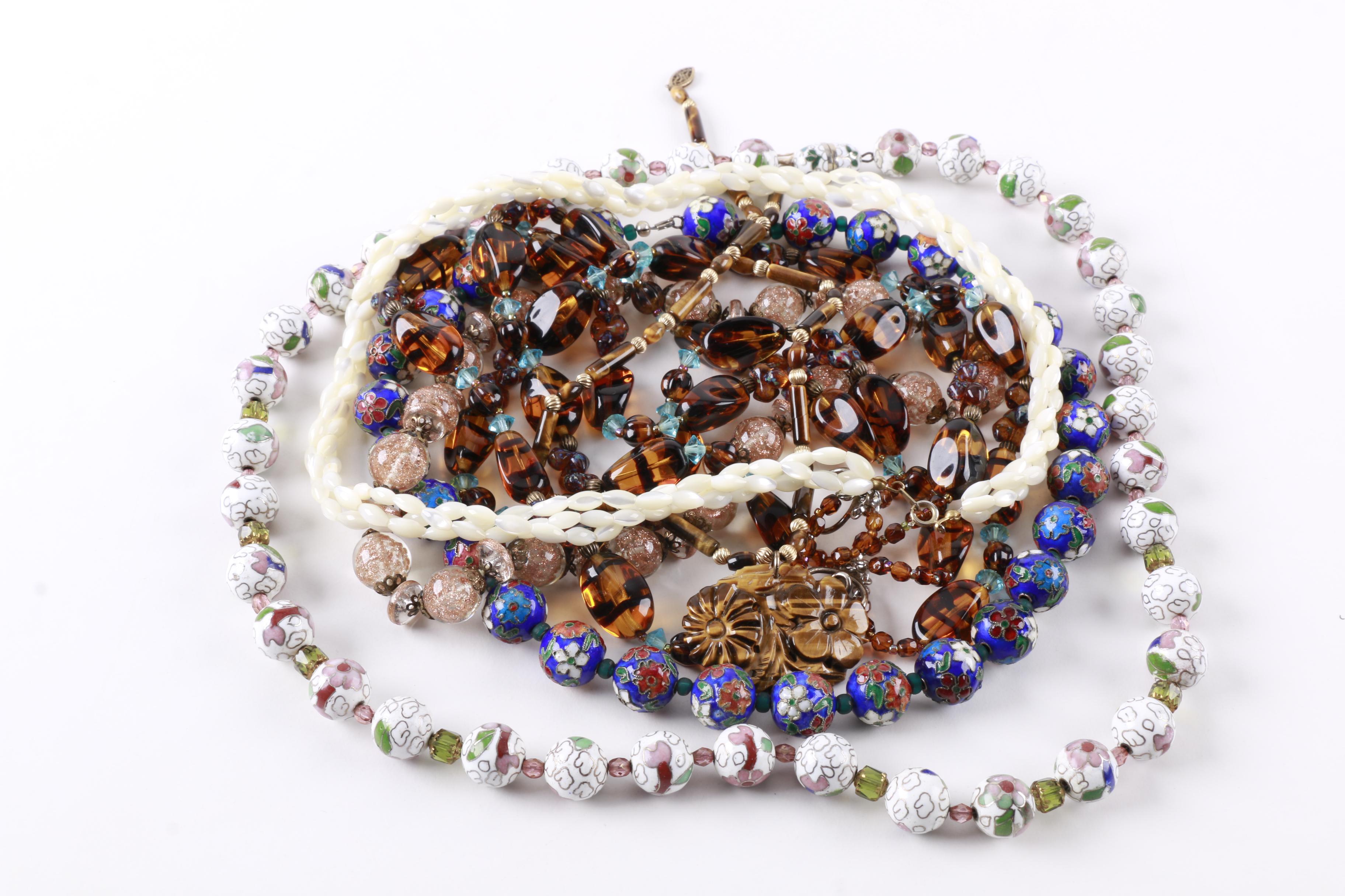 Assortment of Costume Jewelry Including Stones