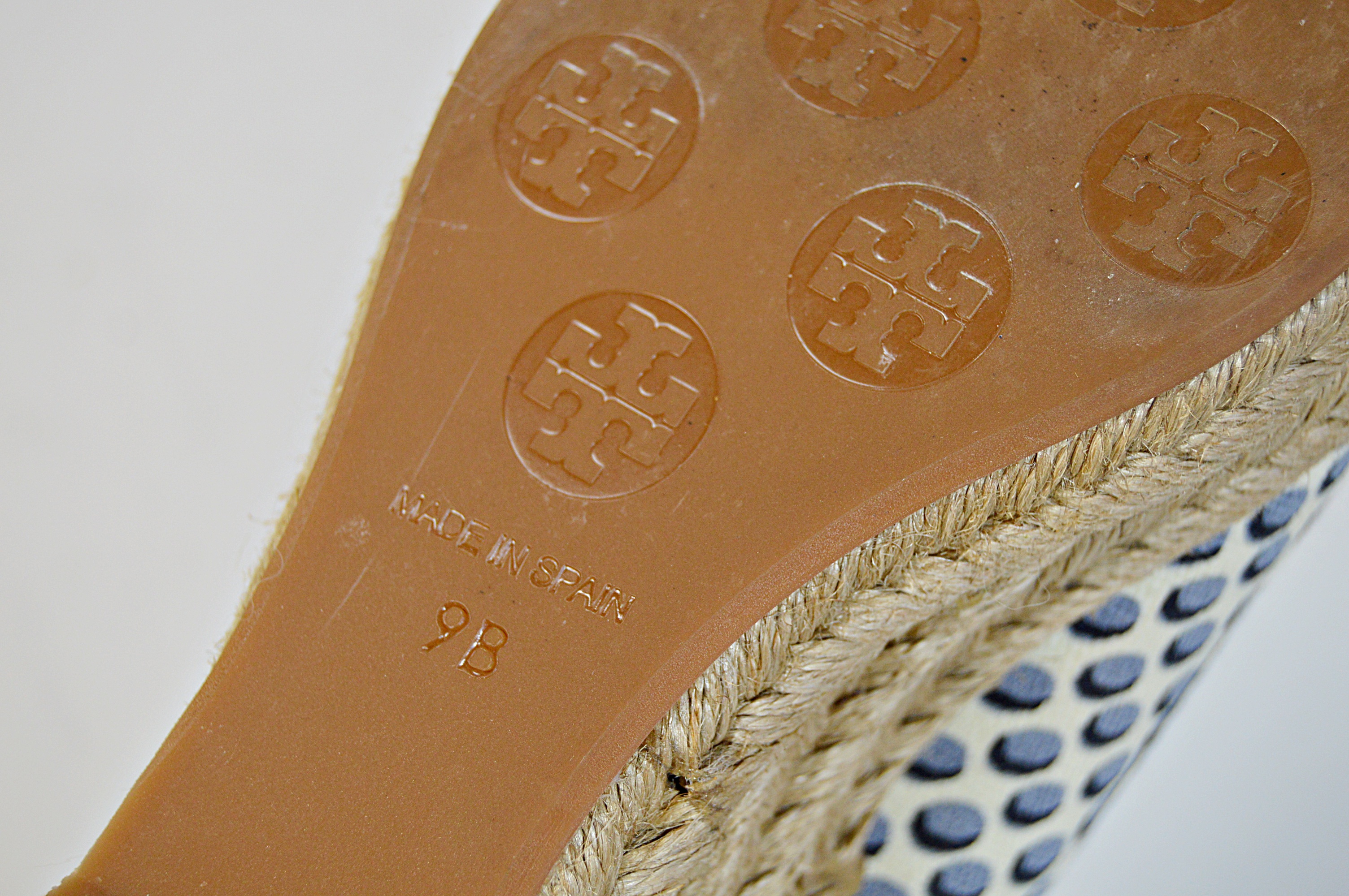 Tory Burch Blue Jackie Printed Wedge Espadrilles