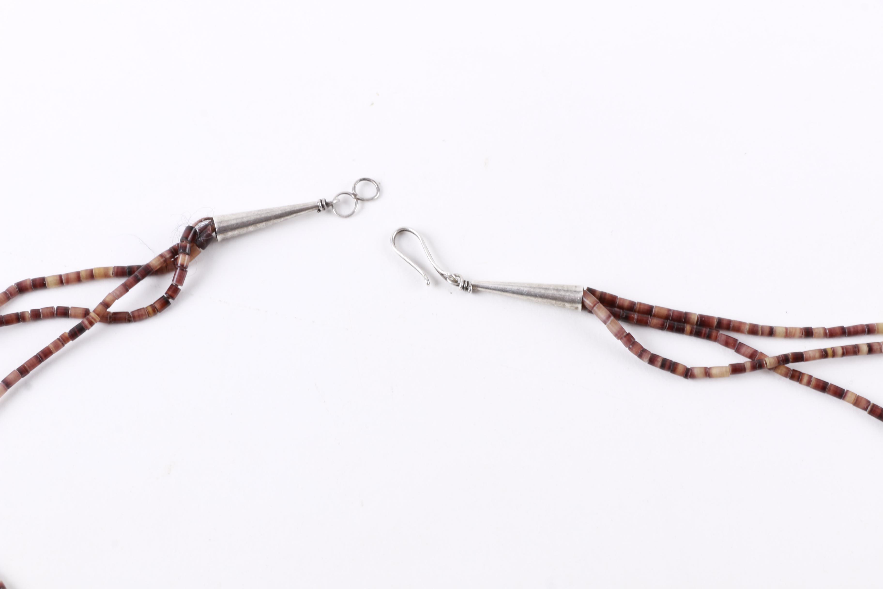 Sterling Silver Beaded Southwest Style Fetish Necklace