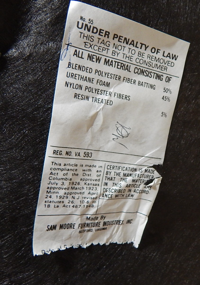 Sam Moore Burgundy Faux Leather Chair and Ottoman