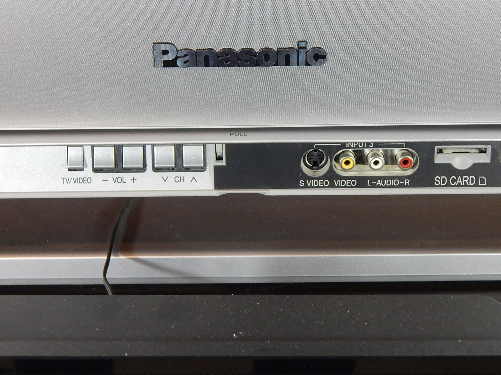 50" Panasonic Television and Stereo Equipment with Black Entertainment Console