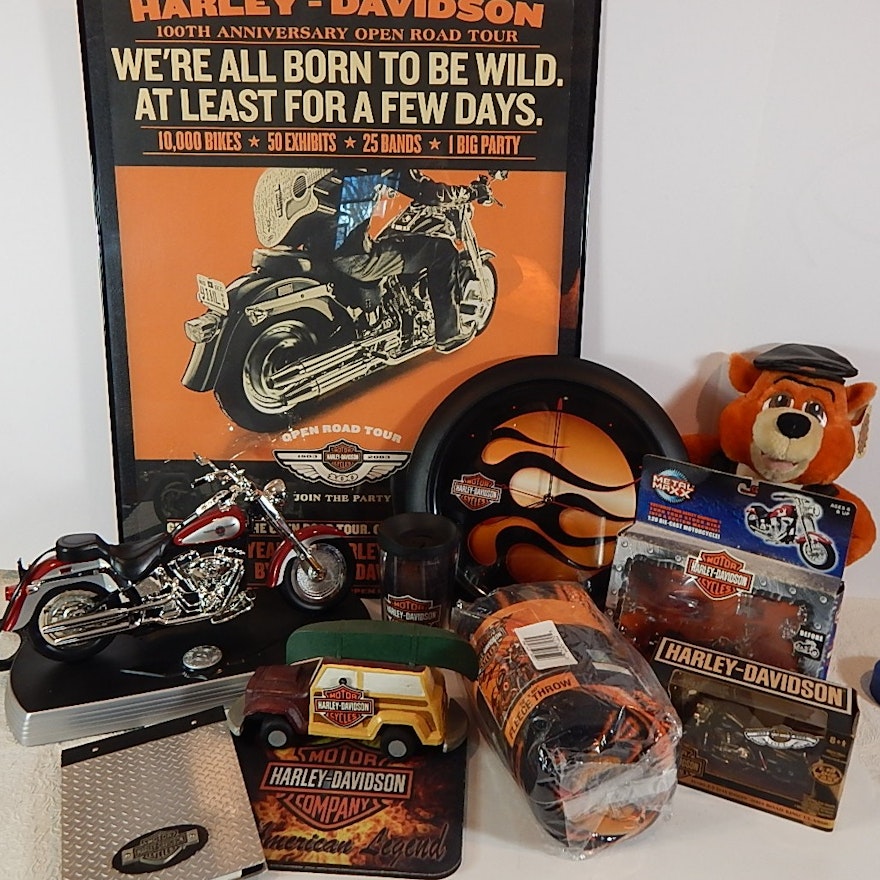 Harley-Davidson Home Decor with Clock, Fleece, and More