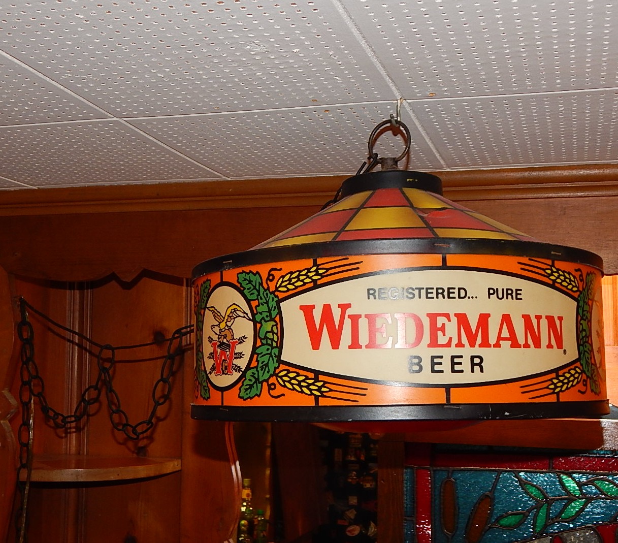 Hanging Wiedemann Plastic Lighted Sign