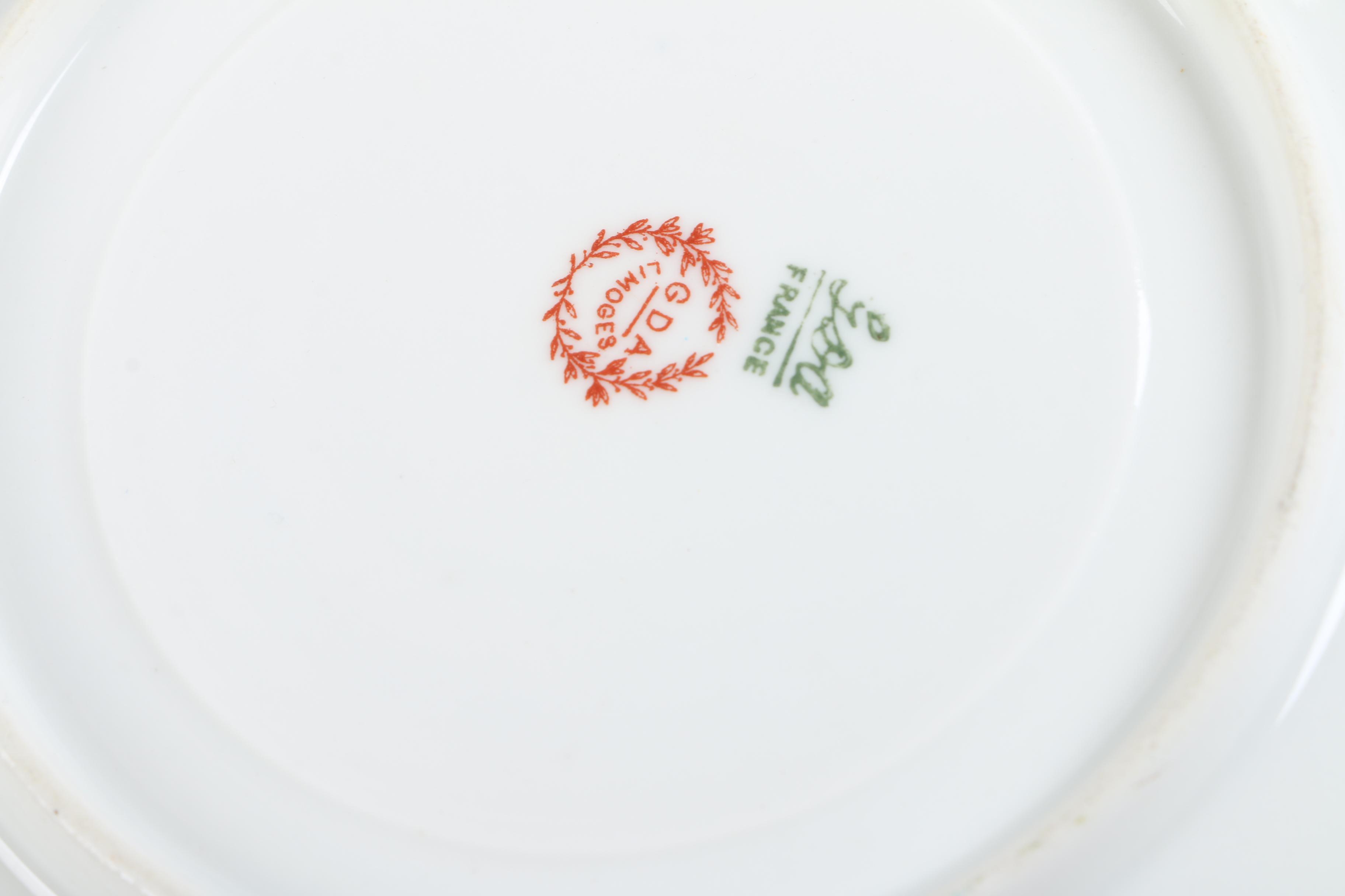 Floral Tableware Including Vintage GDA Limoges