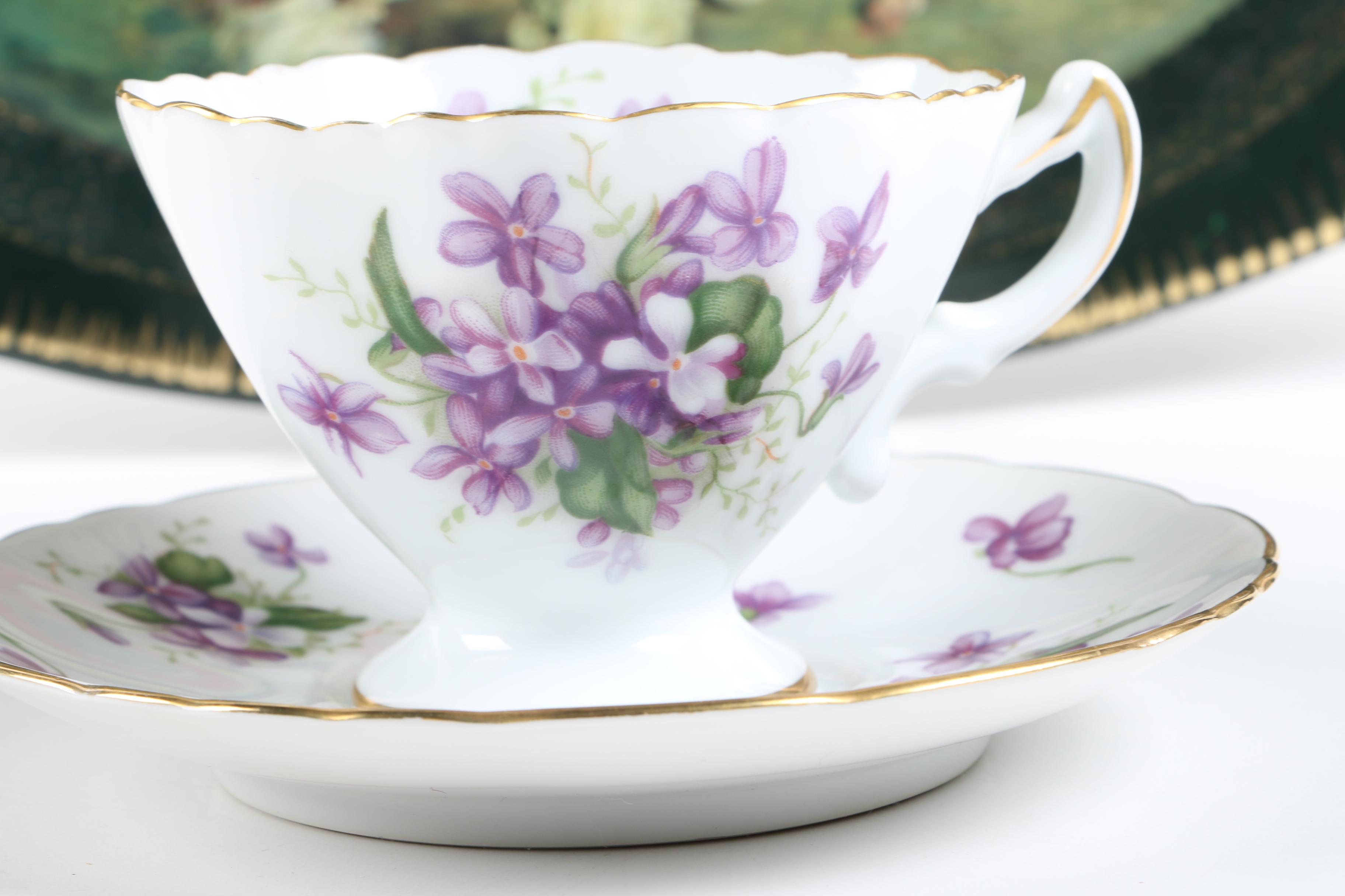 Floral Tableware Including Vintage GDA Limoges