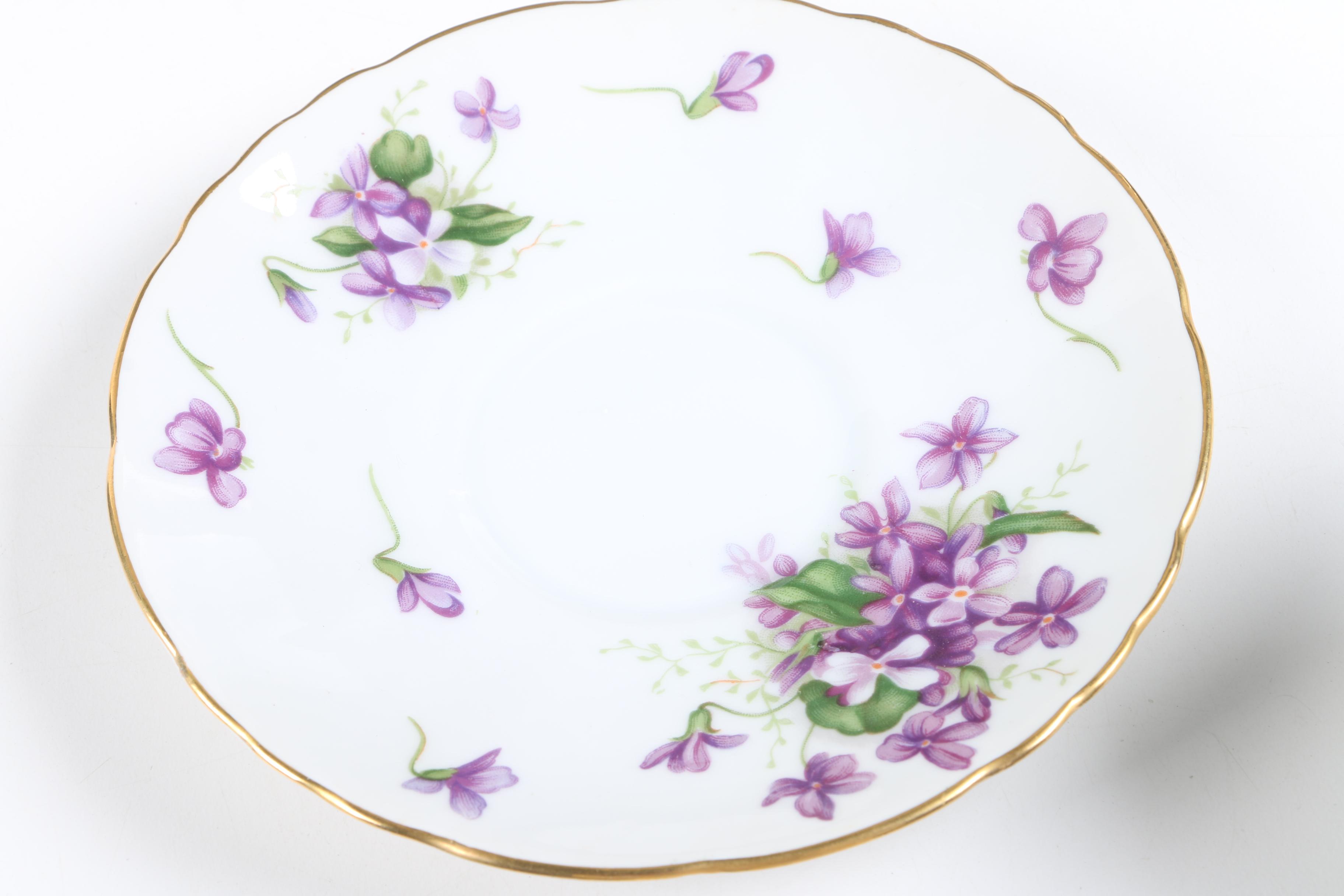Floral Tableware Including Vintage GDA Limoges