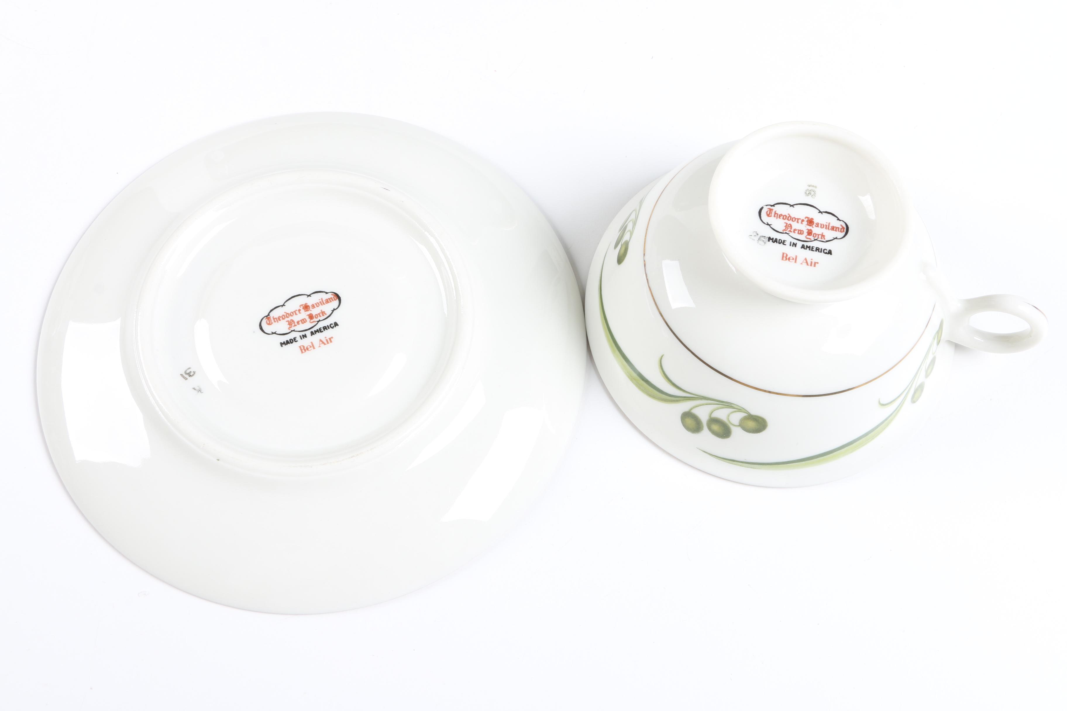 Floral Tableware Including Vintage GDA Limoges