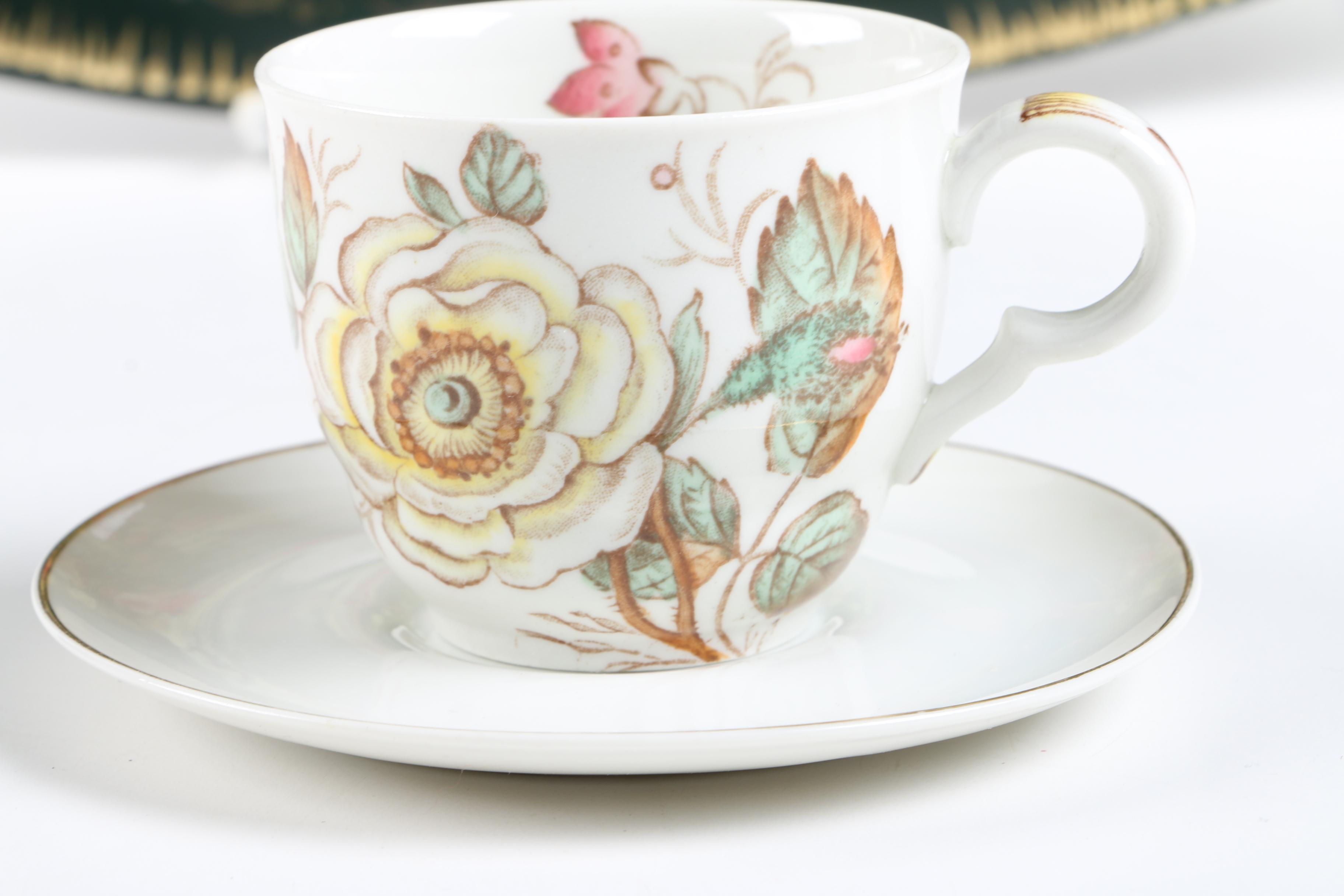 Floral Tableware Including Vintage GDA Limoges