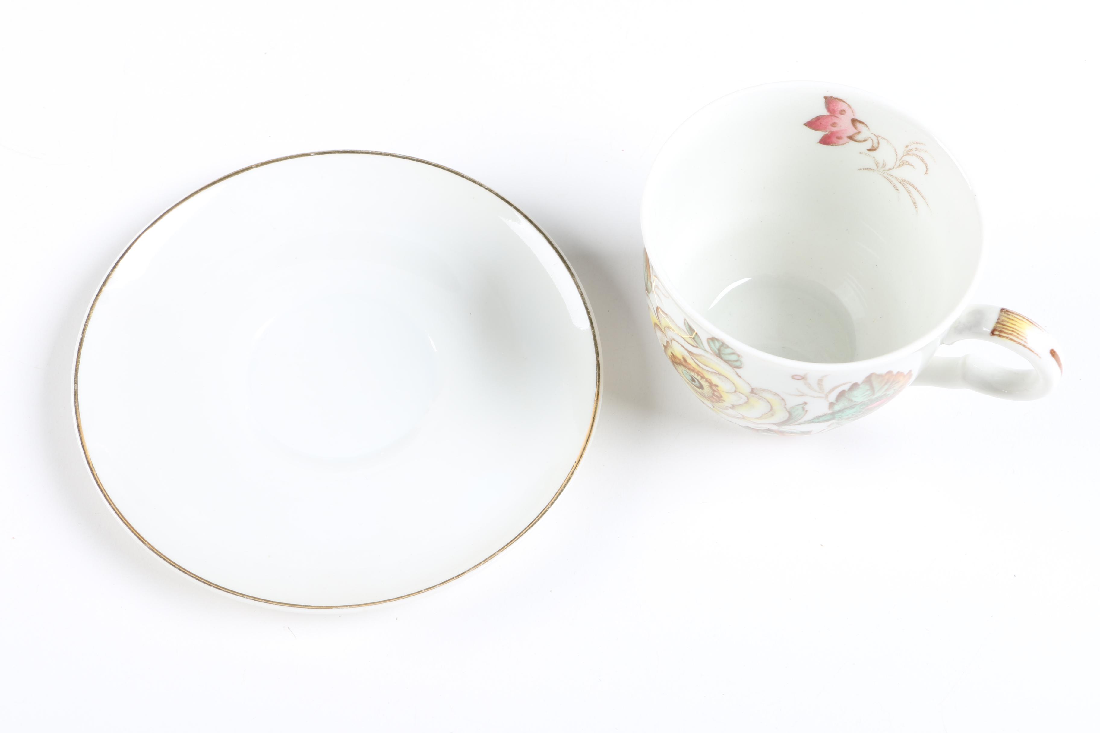 Floral Tableware Including Vintage GDA Limoges