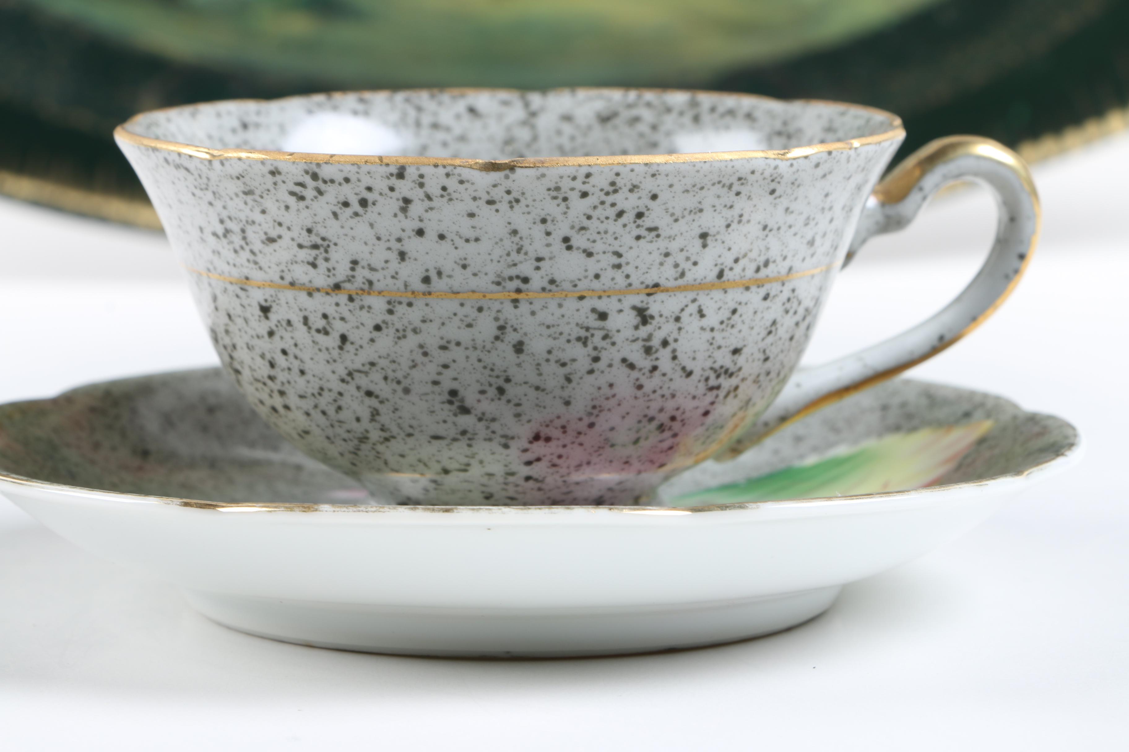 Floral Tableware Including Vintage GDA Limoges