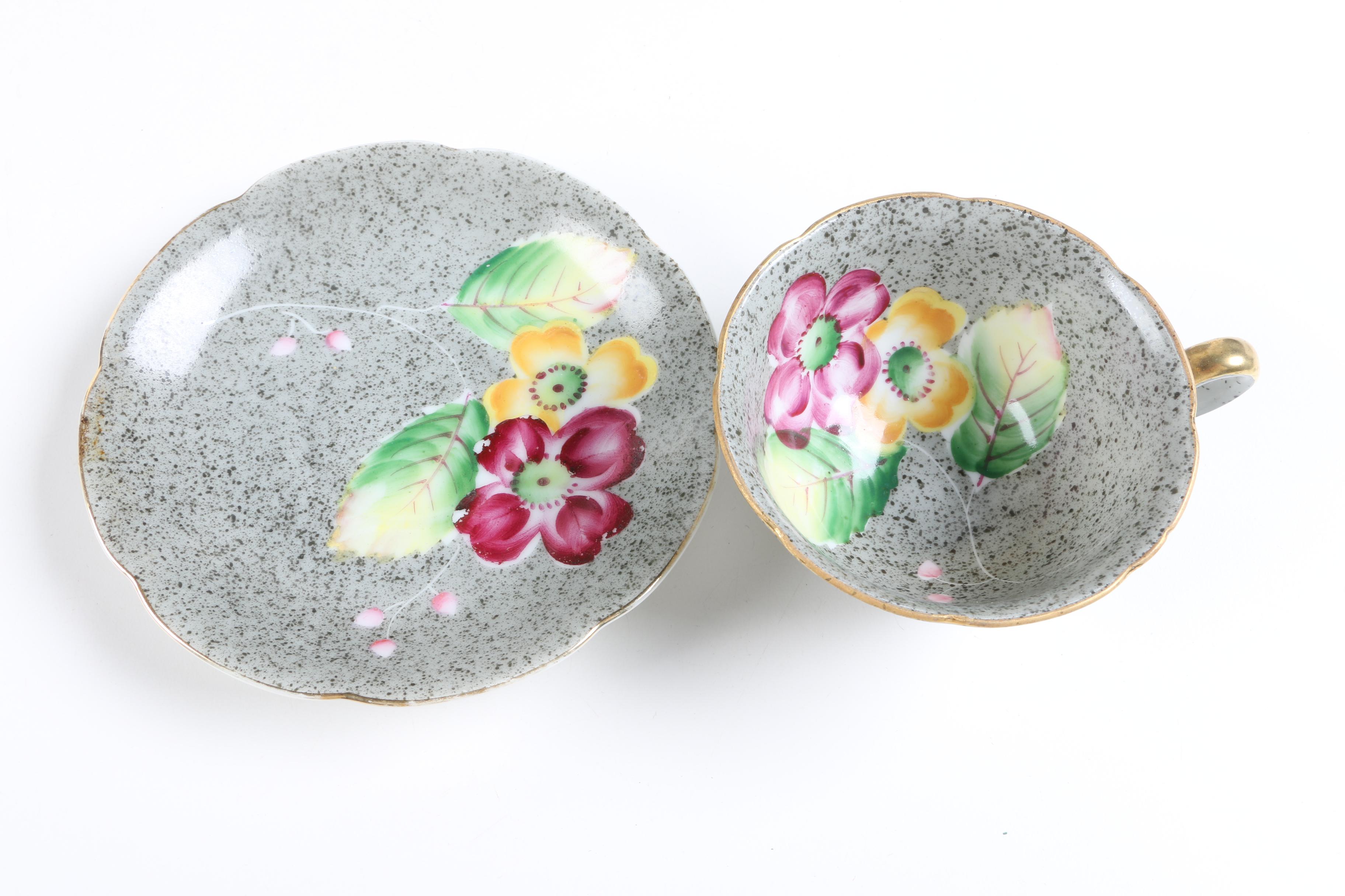 Floral Tableware Including Vintage GDA Limoges