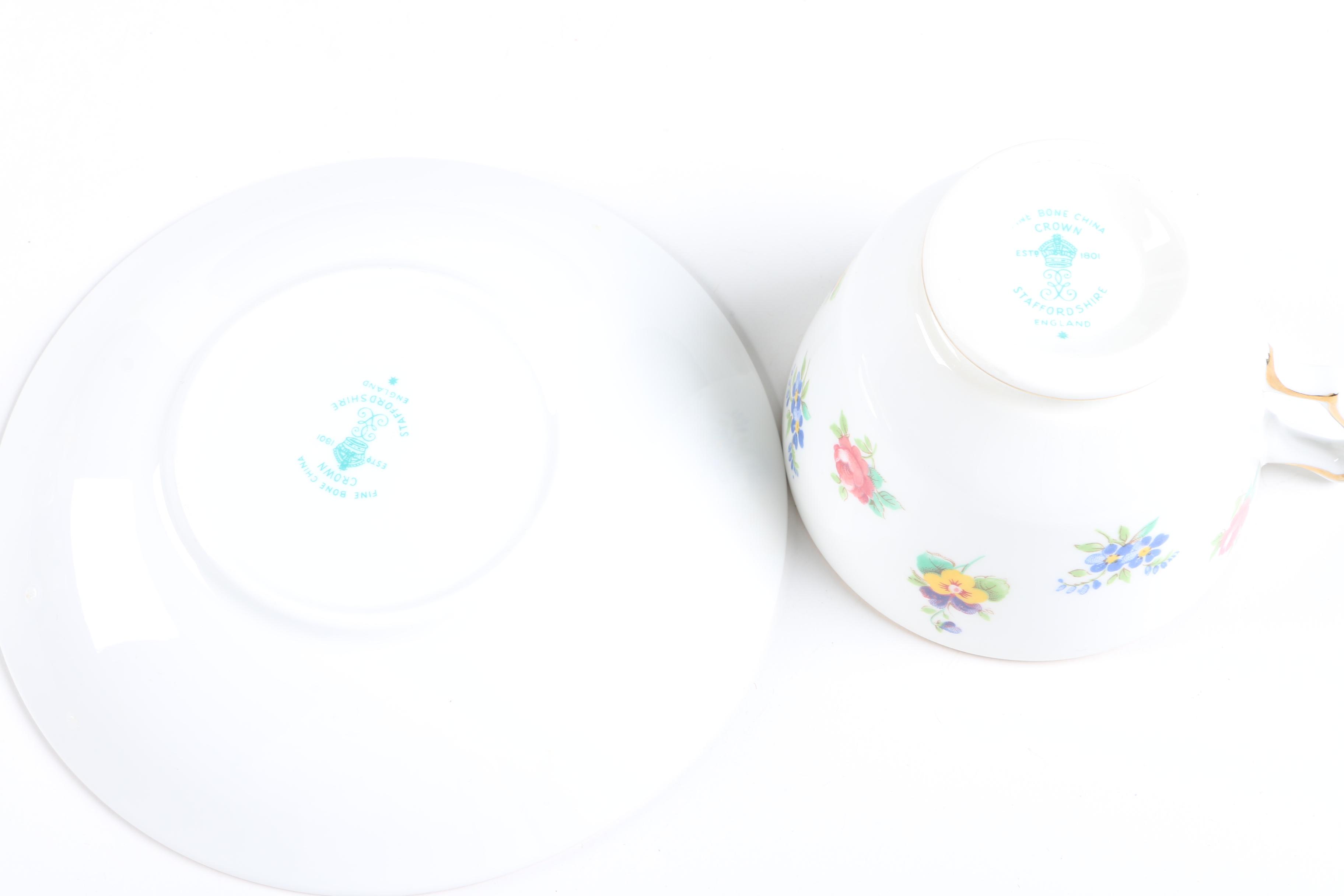 Floral Tableware Including Vintage GDA Limoges