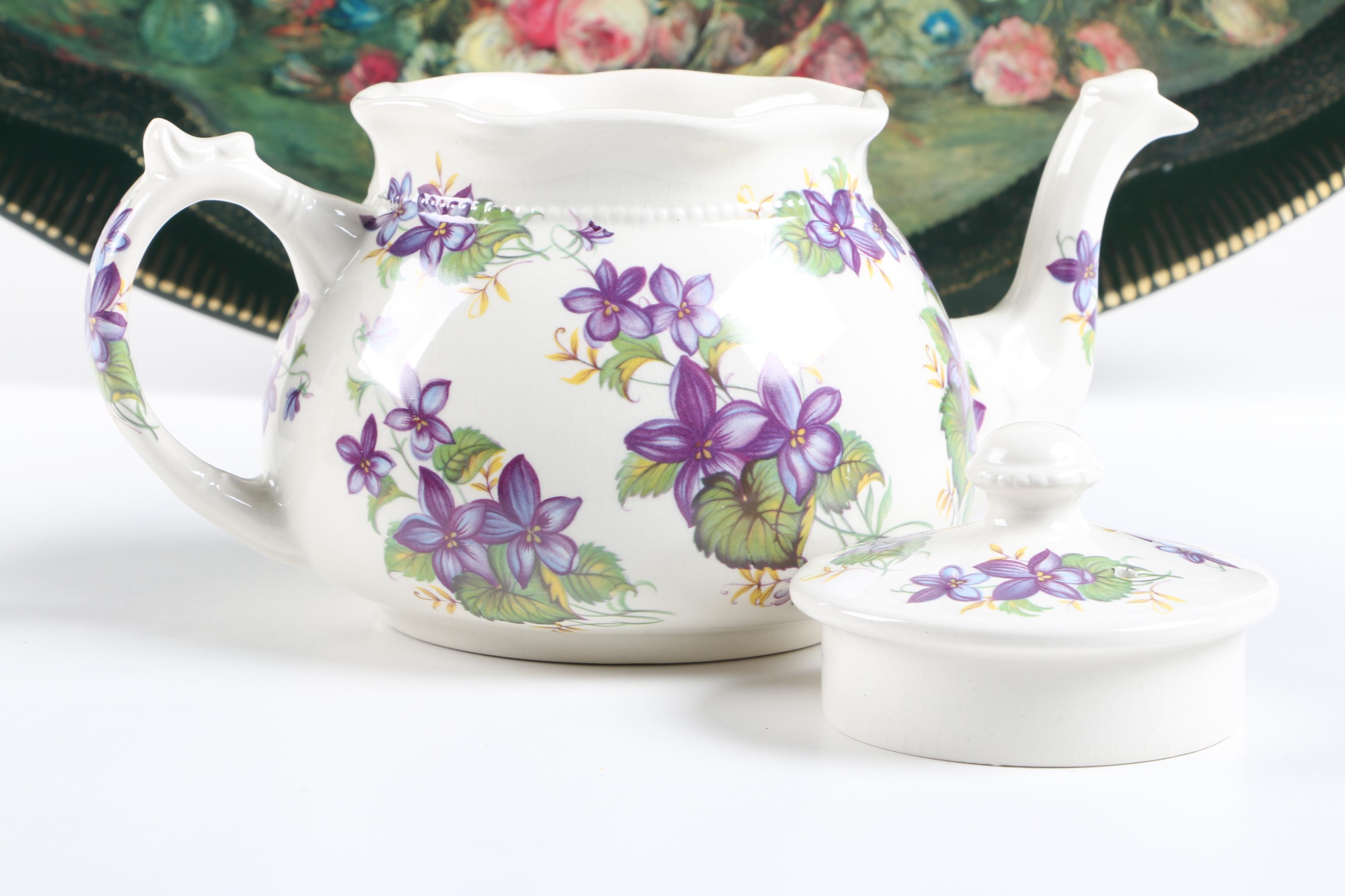 Floral Tableware Including Vintage GDA Limoges