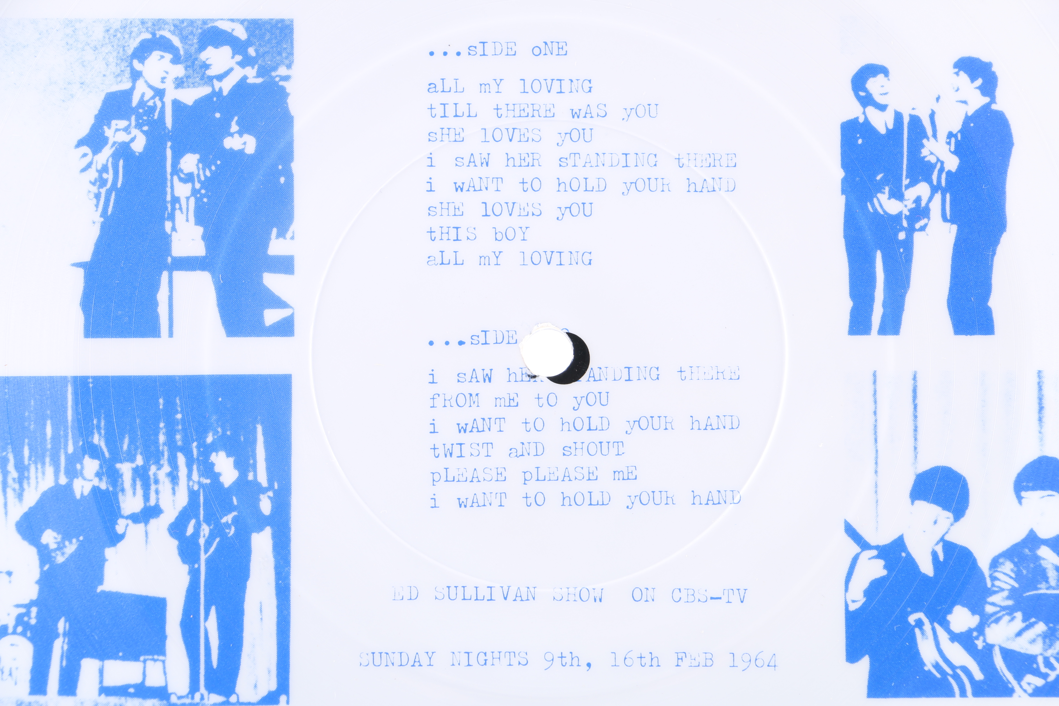 The Beatles "Ed 'Sullivan Show CBS TV Studio" Bootleg Picture Disc