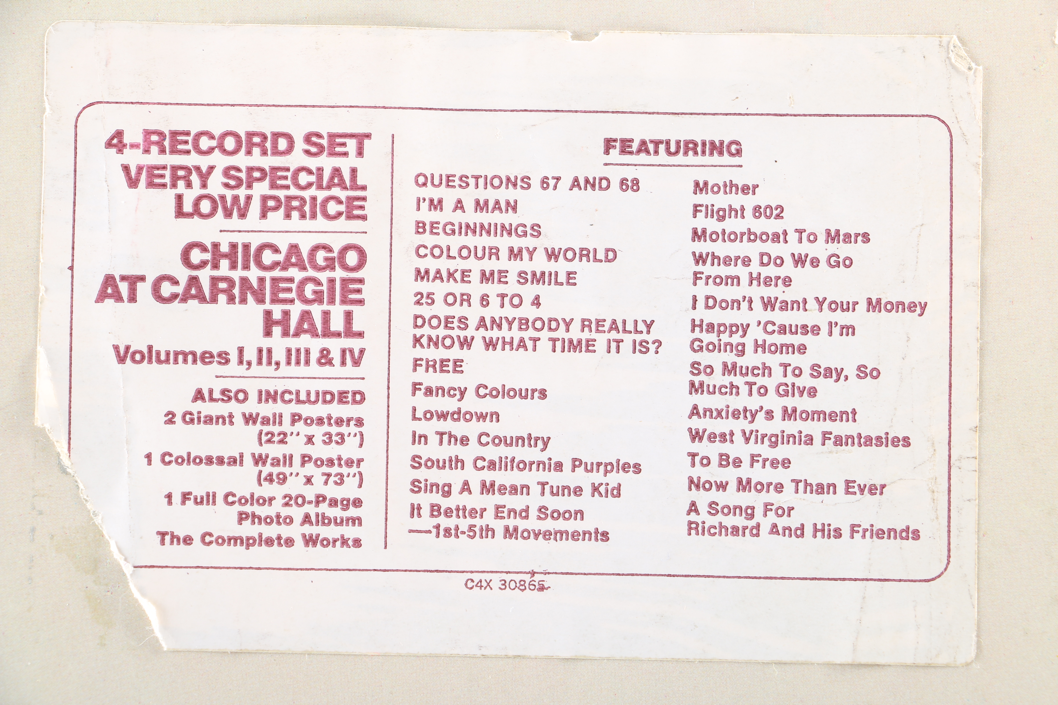 Chicago "At Carnegie Hall" Deluxe LP Box Set