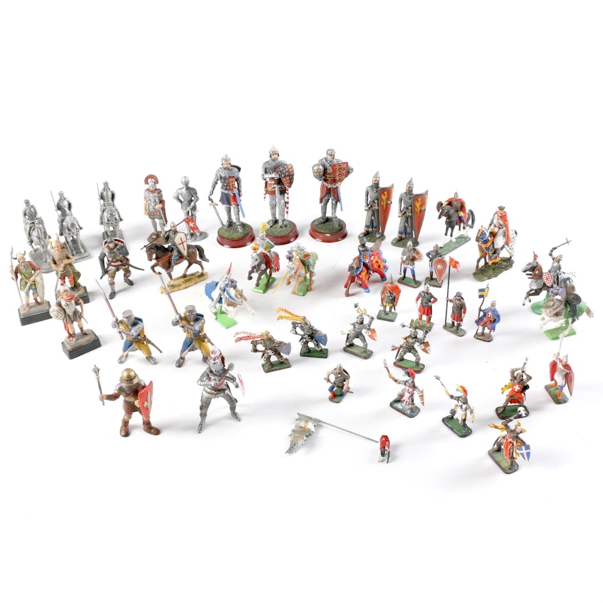 Collection of Miniature Knights and Warriors