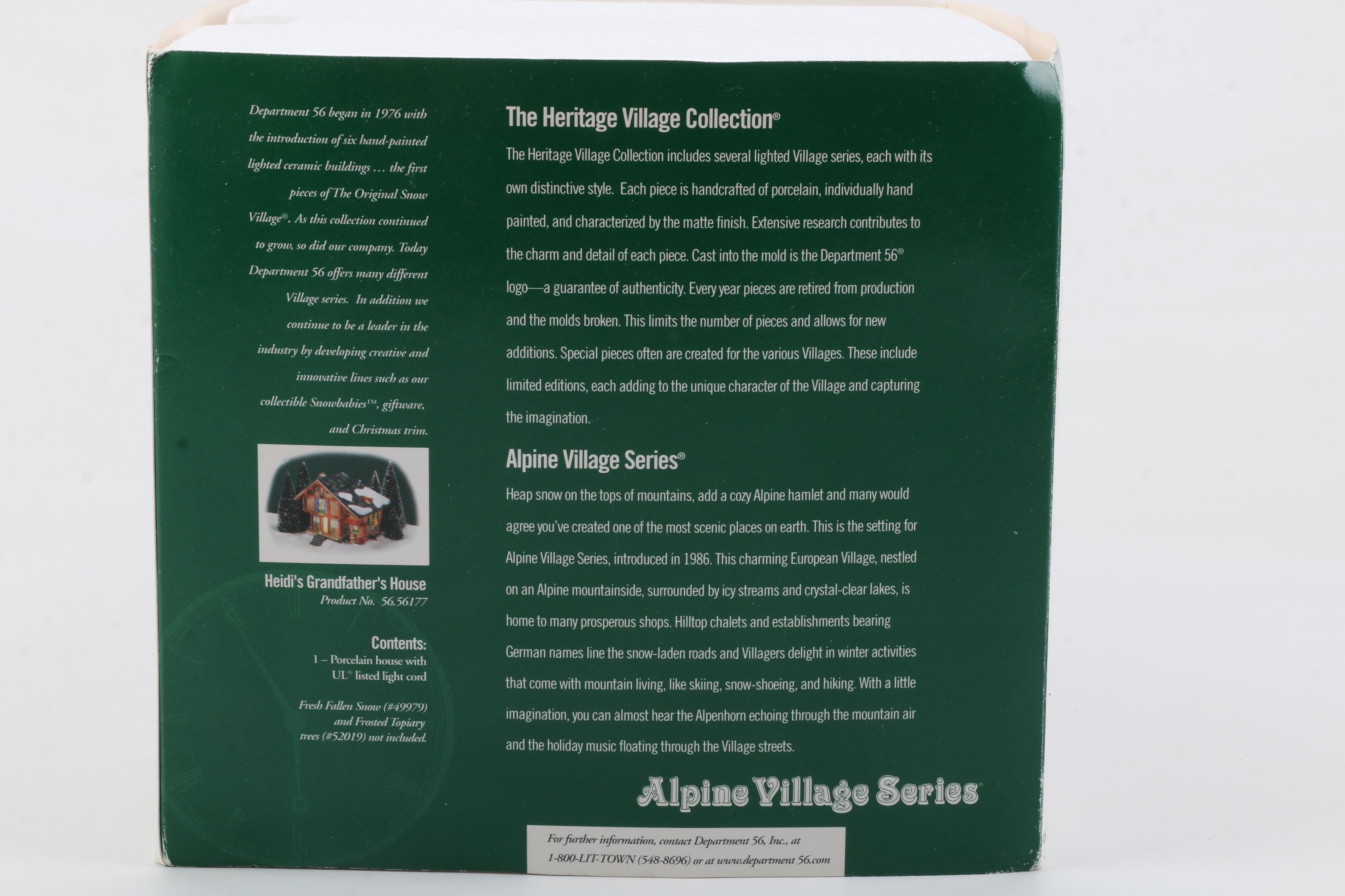 Department 56 Heritage Village Collection Alpine Village Series Buildings