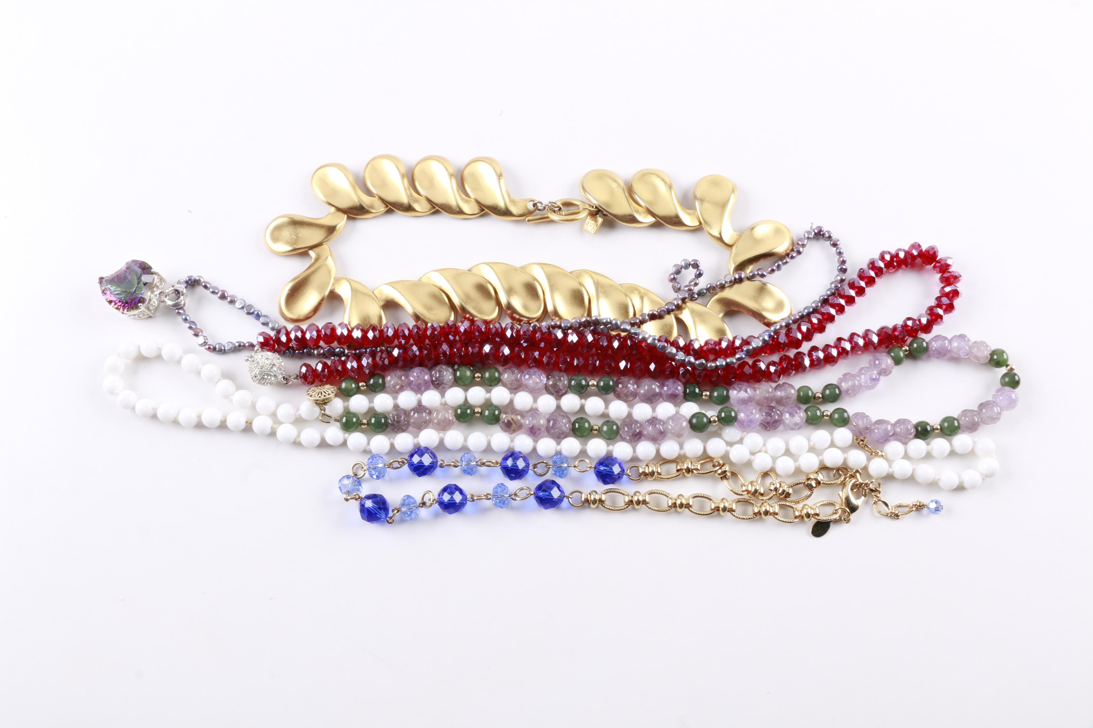Assortment of Costume Jewelry Featuring Swarovski