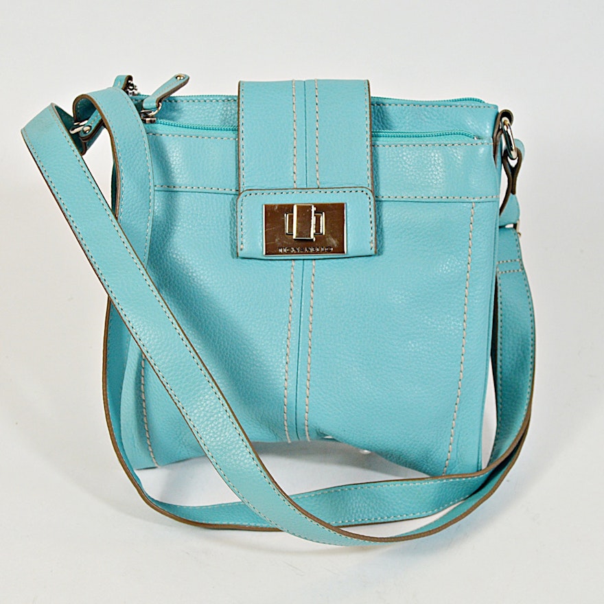 Tignanello Aqua Blue Leather Handbag