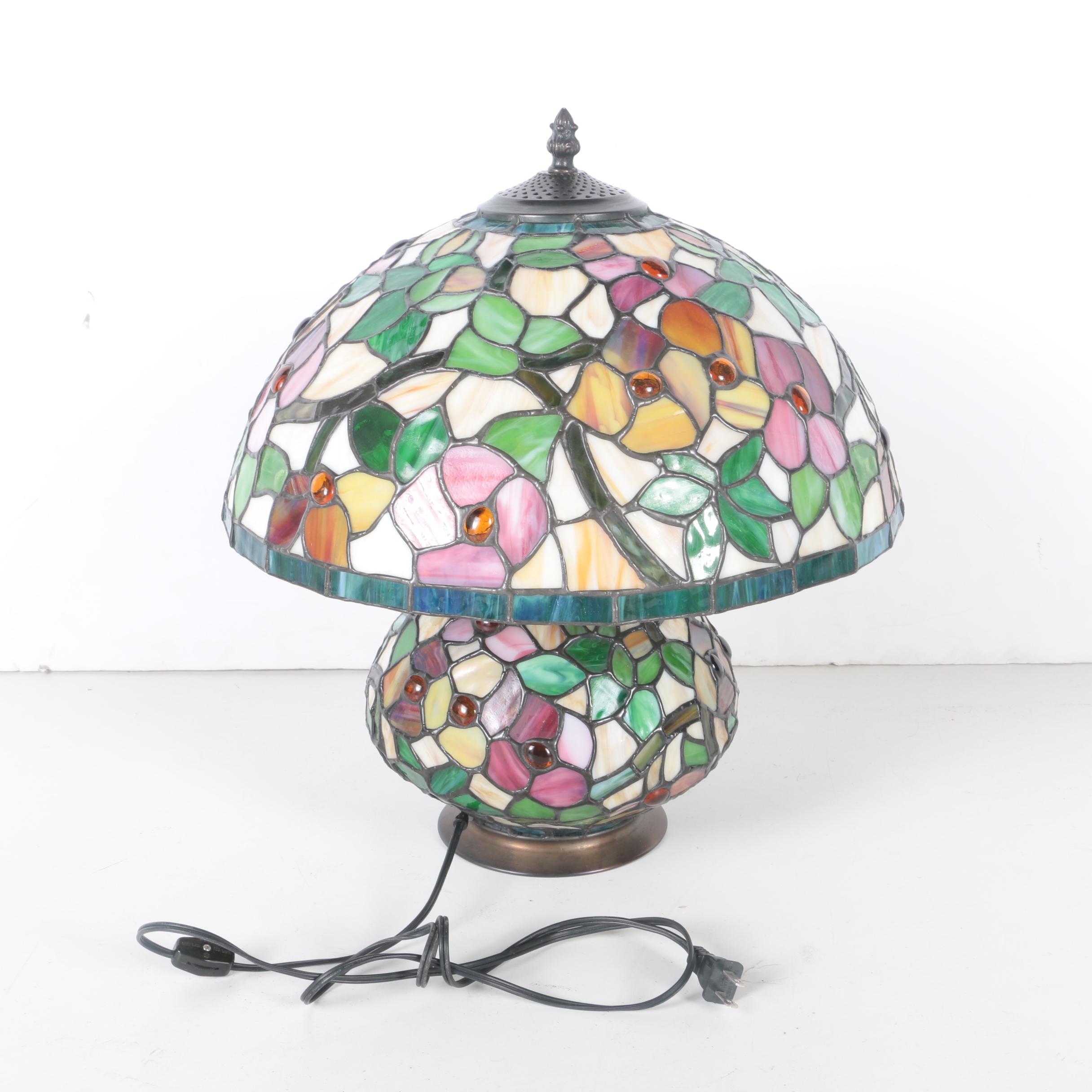 Tiffany Style Slag Glass Table Lamp