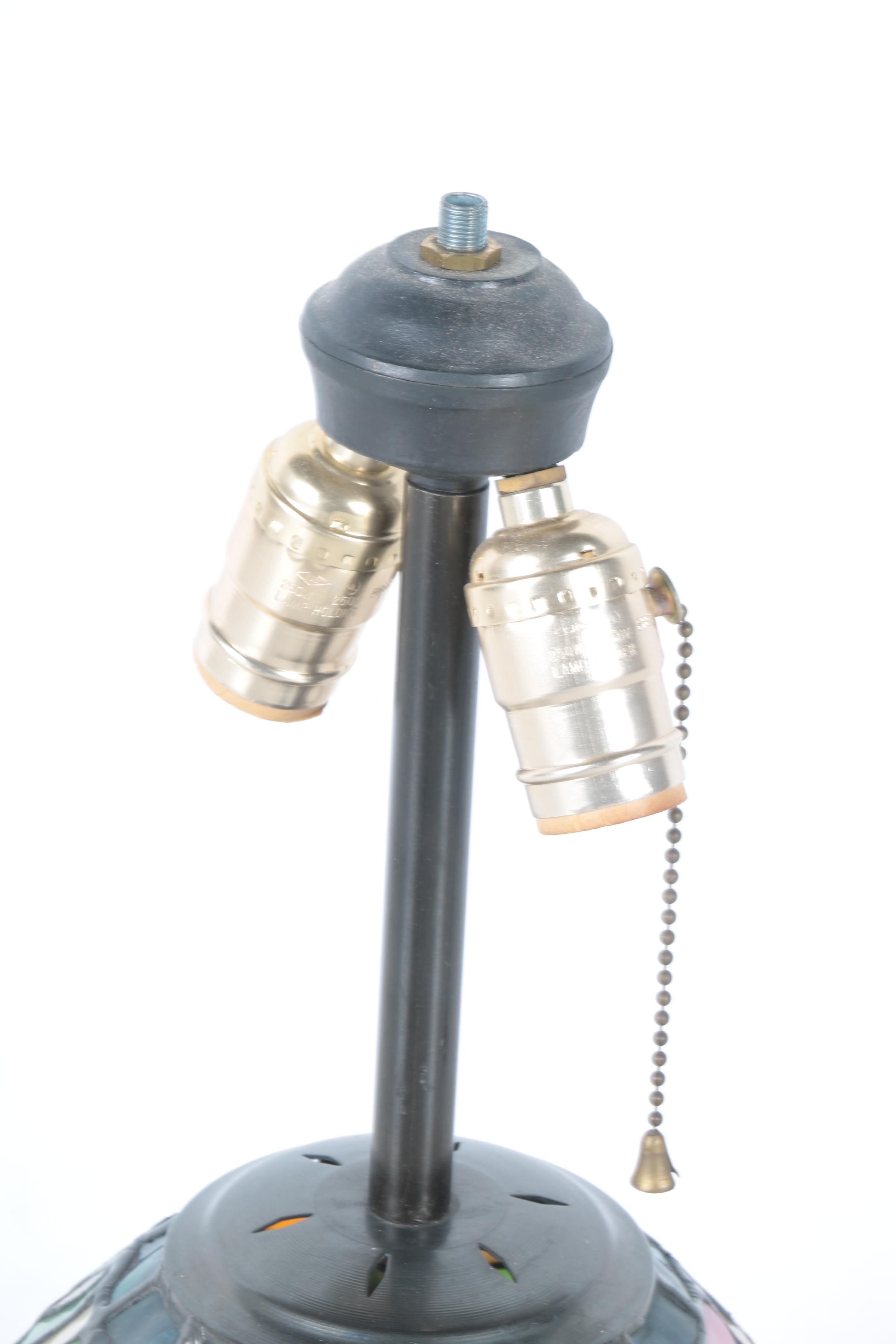 Tiffany Style Slag Glass Table Lamp