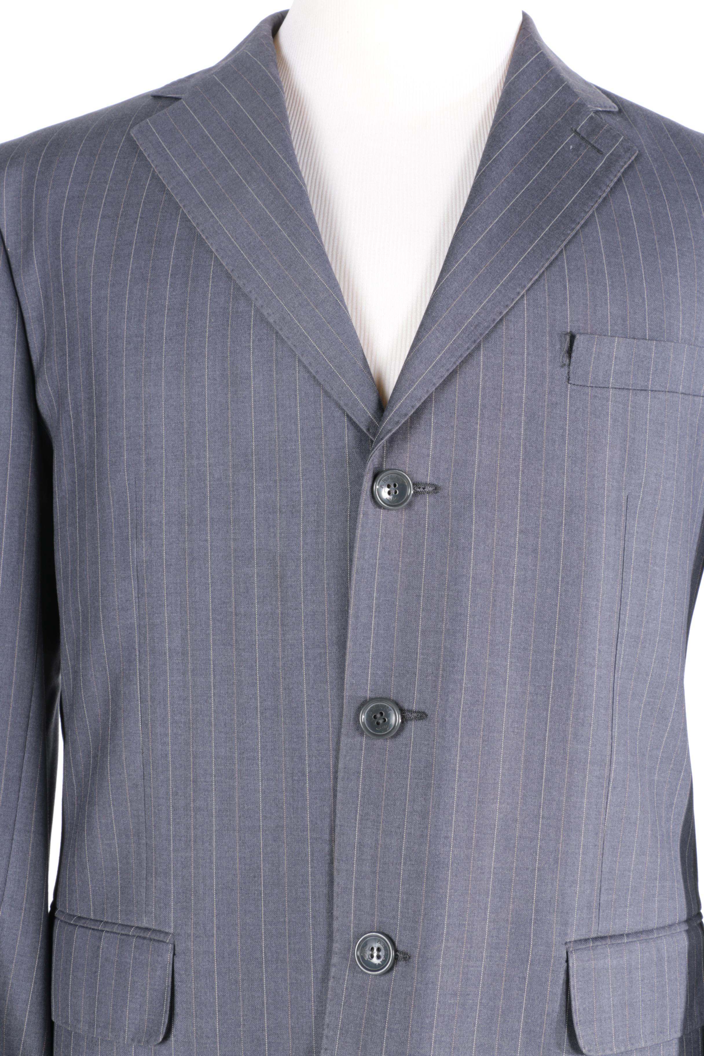 Men's Giorgio Armani Wool Blend Pinstripe Suit