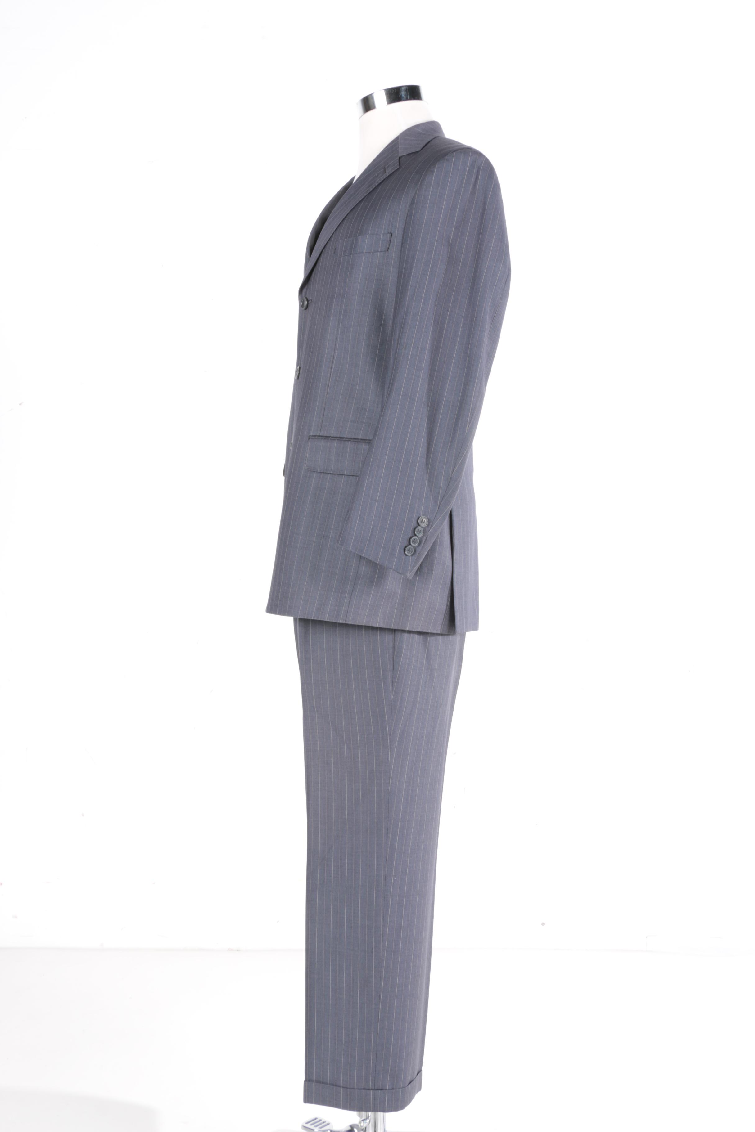 Men's Giorgio Armani Wool Blend Pinstripe Suit