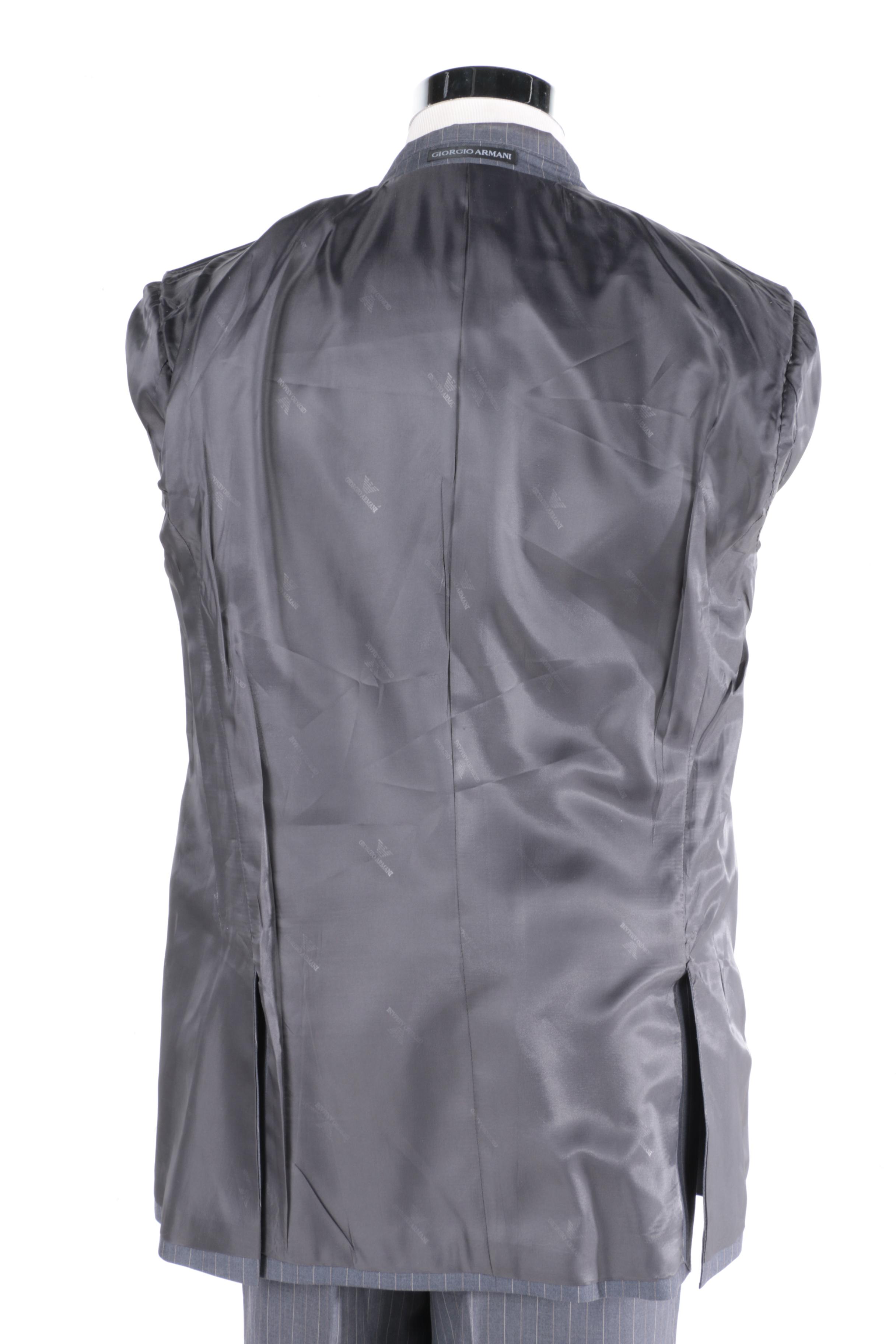 Men's Giorgio Armani Wool Blend Pinstripe Suit