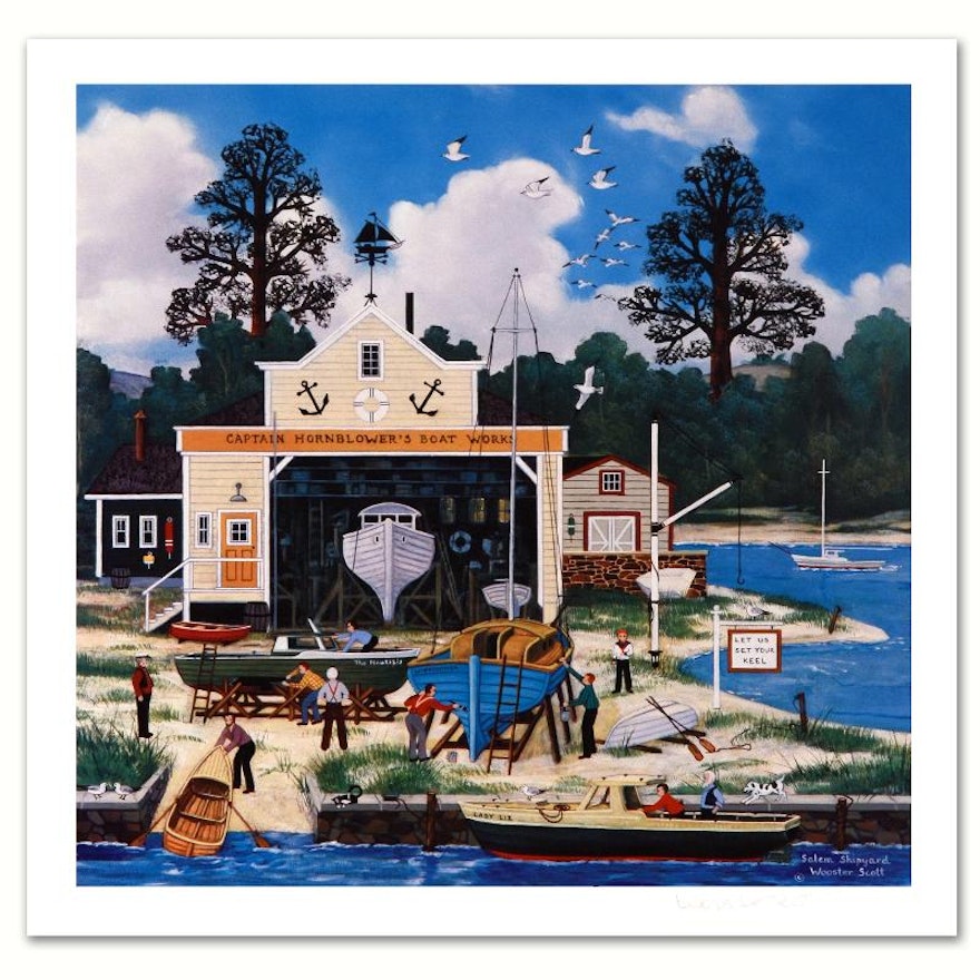 "Salem Shipyard" Limited Edition Lithograph