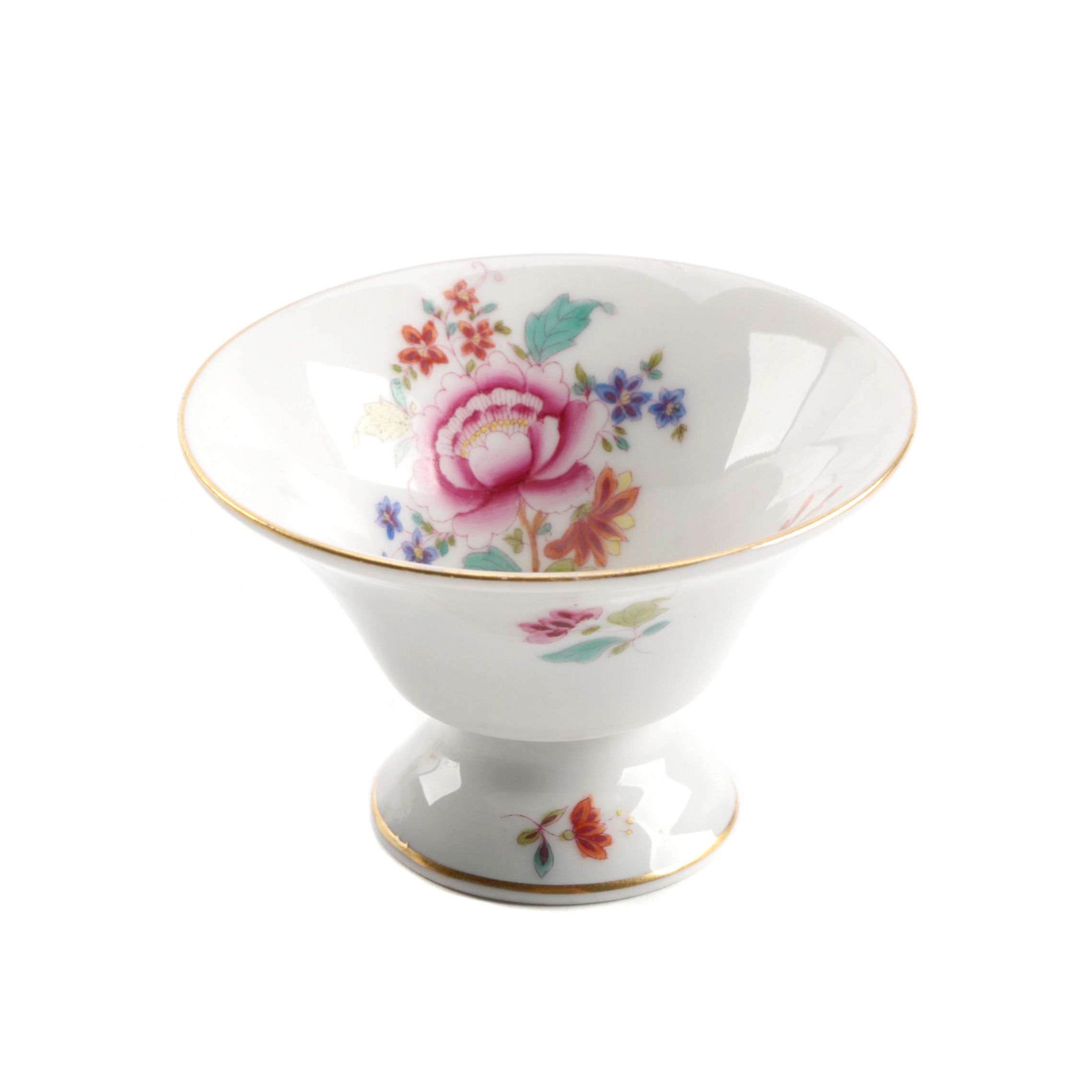 100th Anniversary Herend Porcelain "Nanking Bouquet" Open Salt Cellar