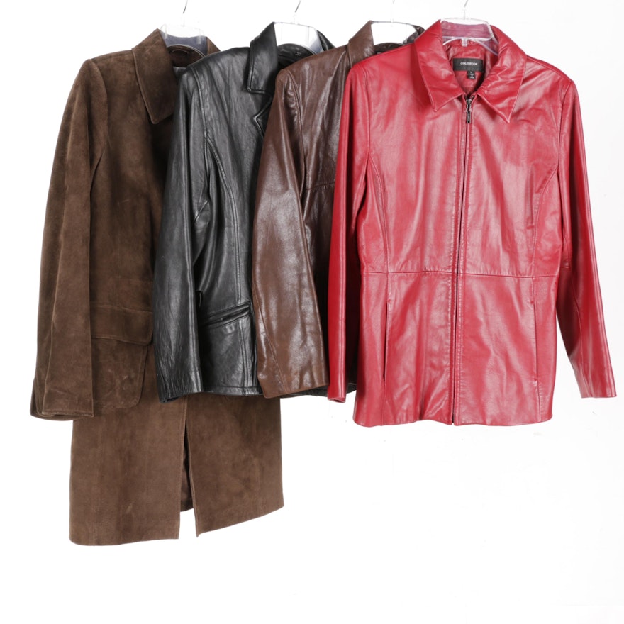 Women's Leather Jackets and a Coat Including Jones New York