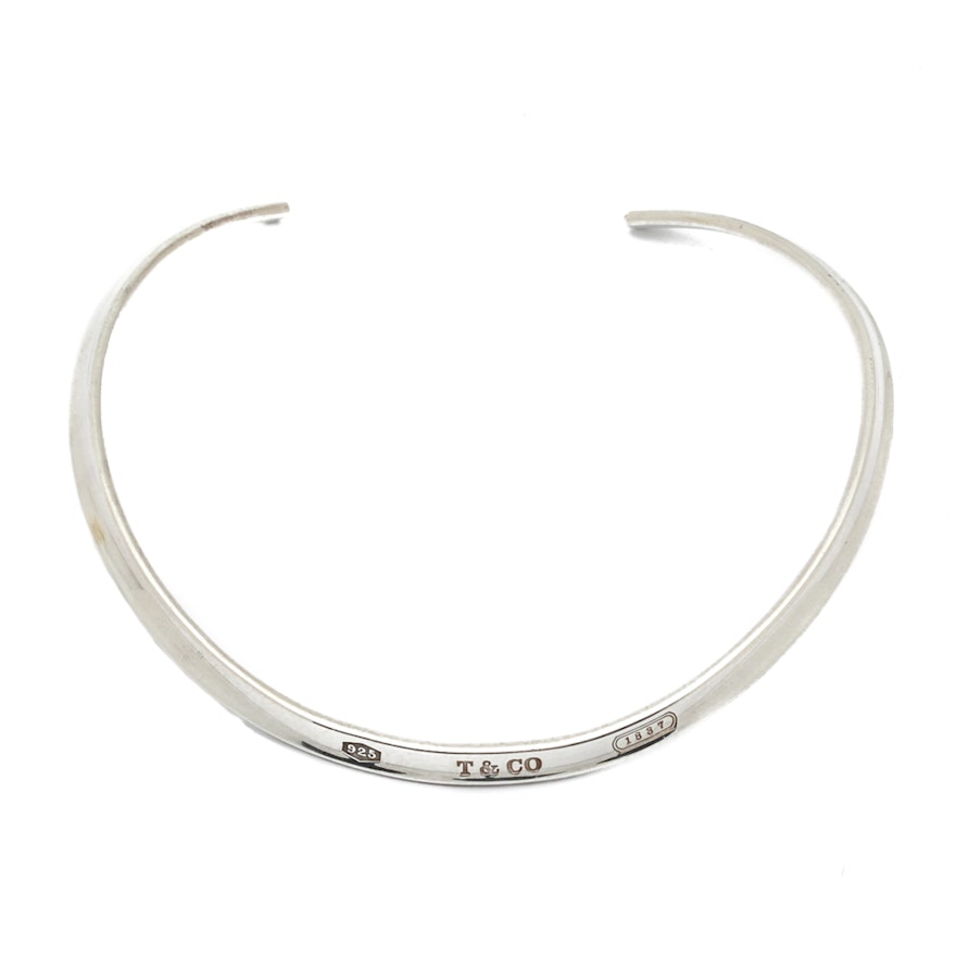 Tiffany & Co Sterling Silver 1837 Collar Necklace