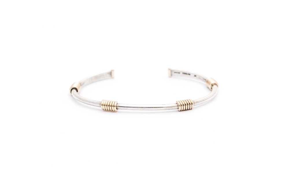 James Avery Sterling Silver 14K Gold Cuff Bracelet