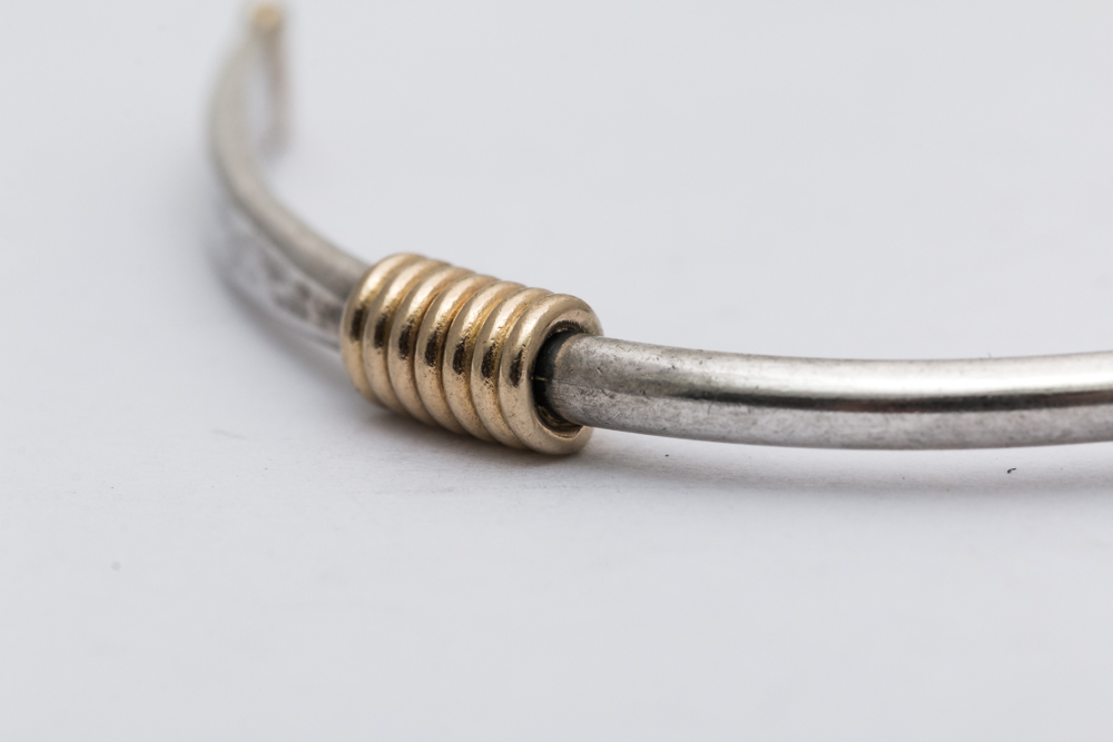 James Avery Sterling Silver 14K Gold Cuff Bracelet