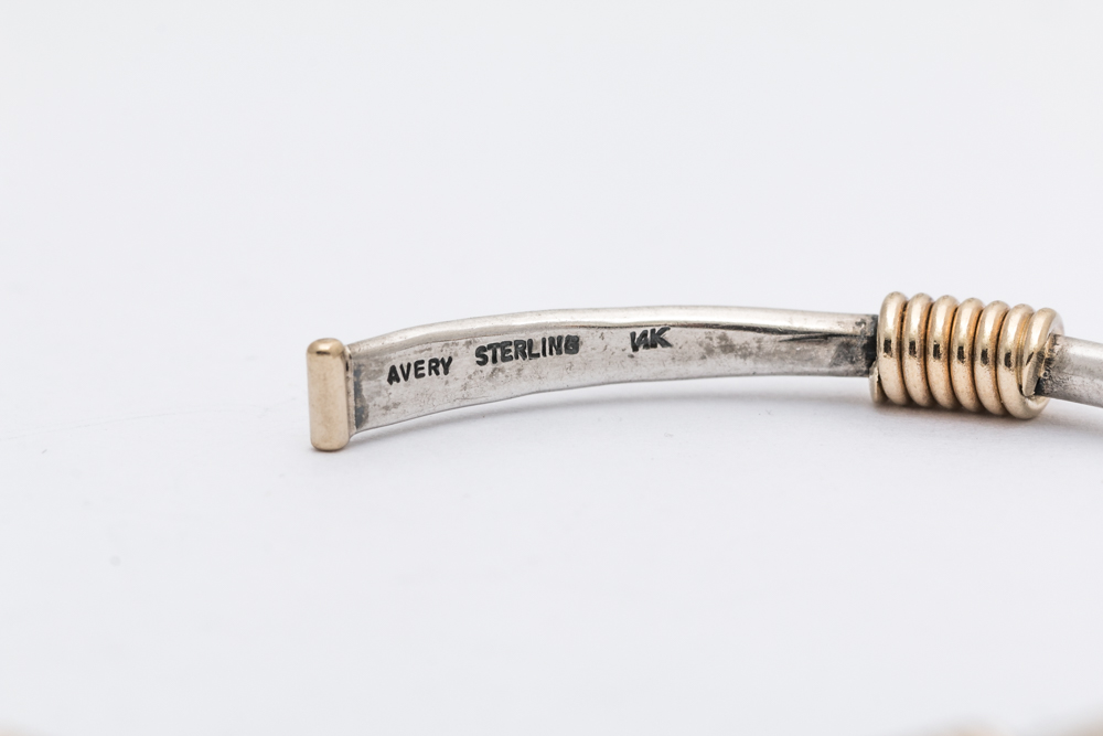 James Avery Sterling Silver 14K Gold Cuff Bracelet