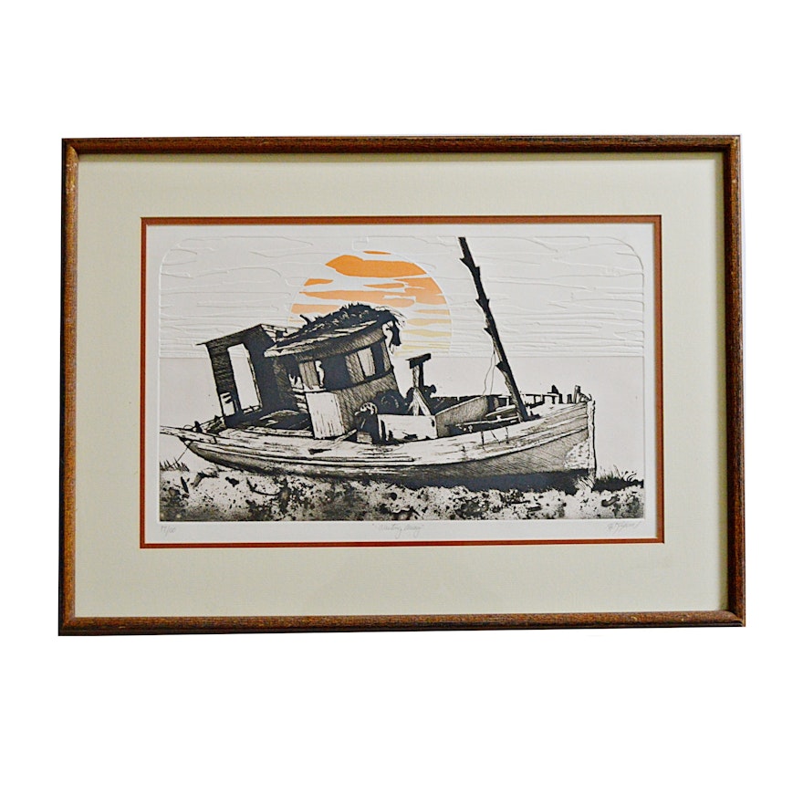Dale Rayburn Signed Limited Edition Etching "Wasting Away"