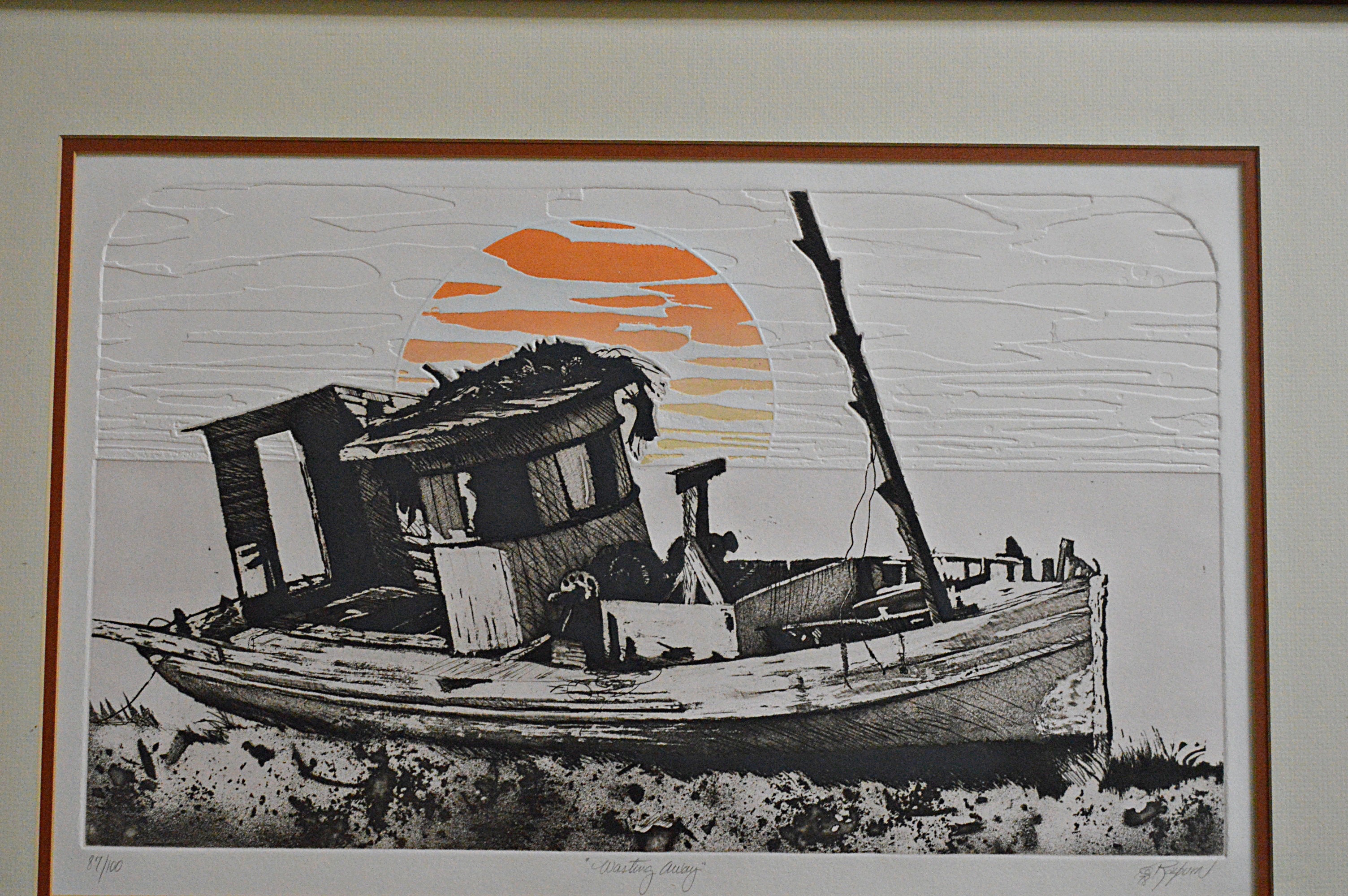 Dale Rayburn Signed Limited Edition Etching "Wasting Away"